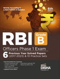 Rbi Grade B Officers Phase 1 Exam 6 Previous Year Solved Papers (2017  2023) & 10 Practice Sets  6Th Edition | For 2024 Exam