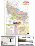 Uttar Pradesh Political (English) (Size 70 X 100 Cms)|Laminated Both Sides