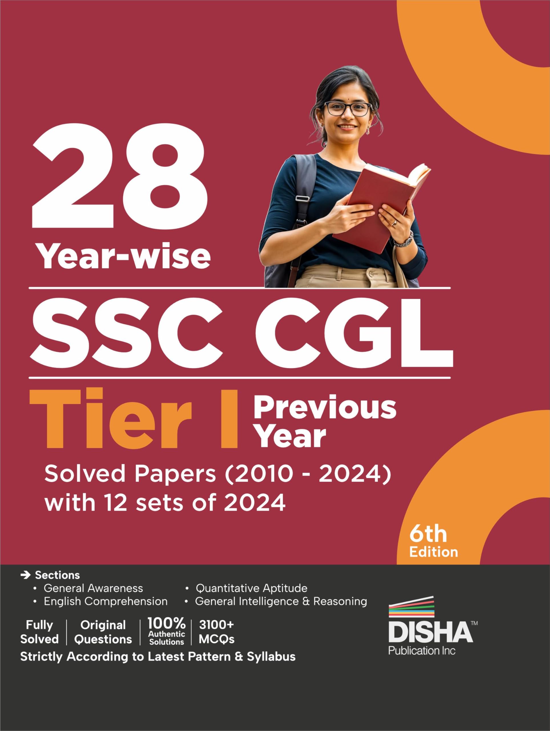 Disha 28 YearWise Ssc Cgl Tier I Previous Year Solved Papers (2010  2024) With 12 Sets Of 2024  6Th Edition | Combined Gradua