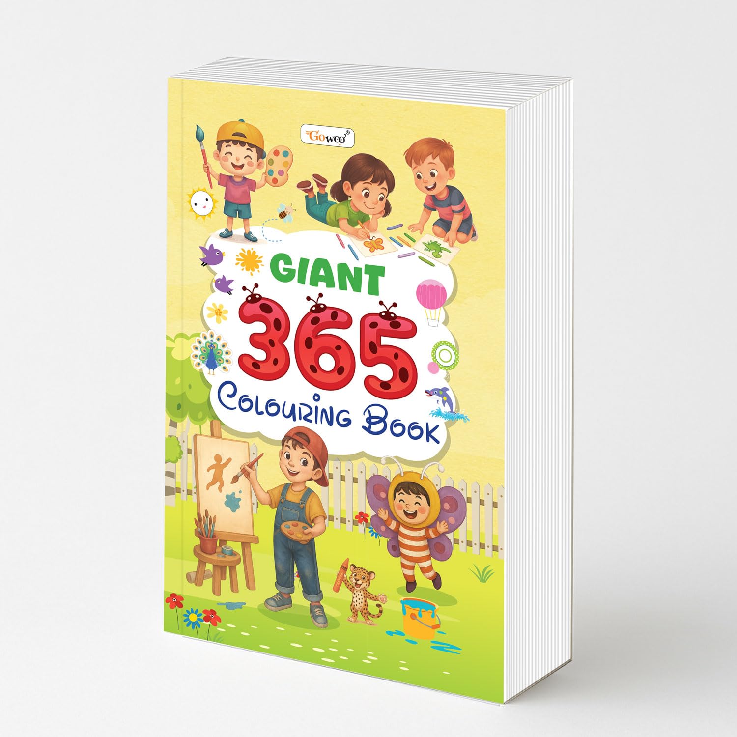 GIANT  365 Colouring Book : educational book for kids, colouring workbook for toddlers, preschoolers drawing and colouring boo