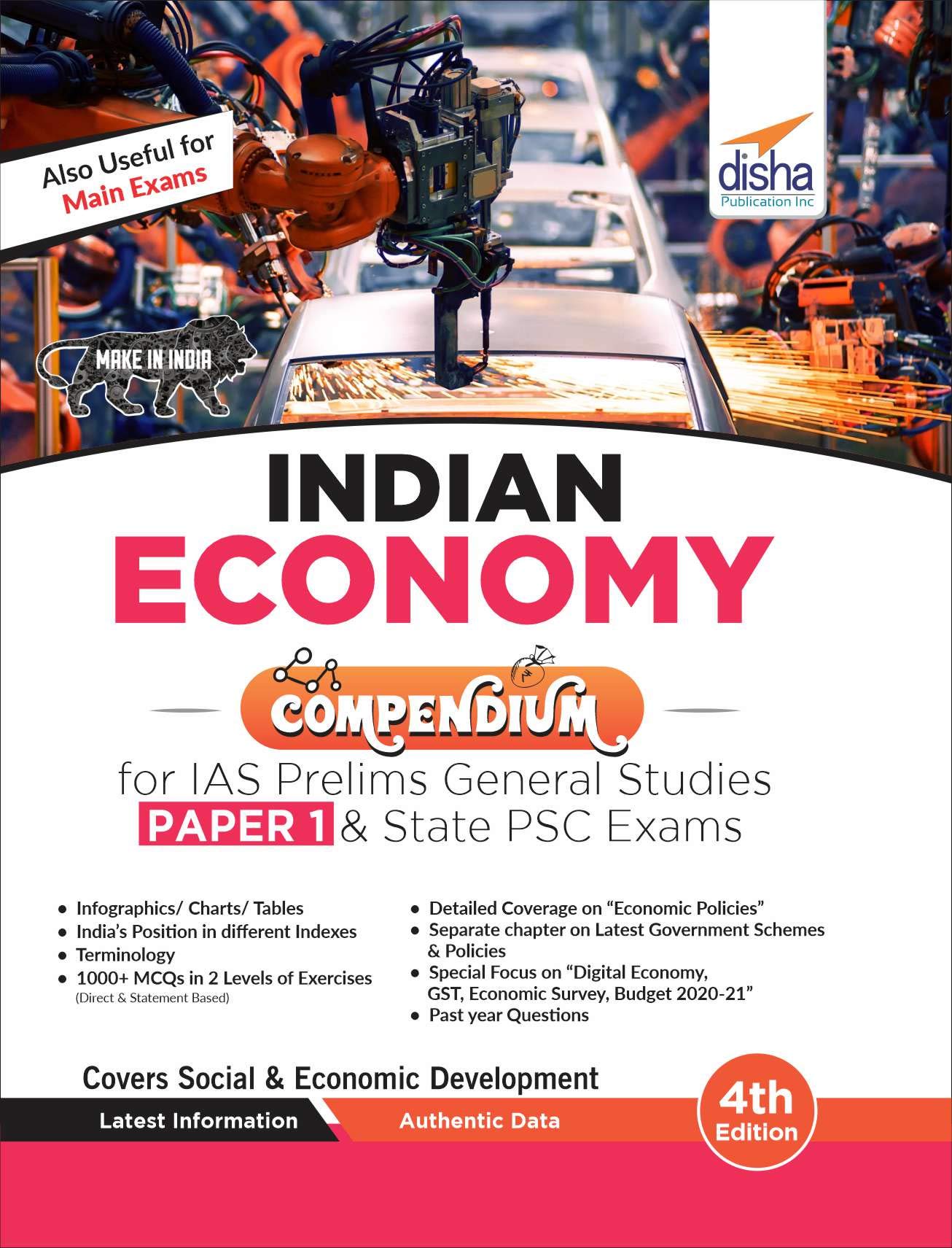 Indian Economy Compendium For Ias Prelims General Studies Paper 1 & State Psc Exams 4Th Edition [Paperback] Disha Experts