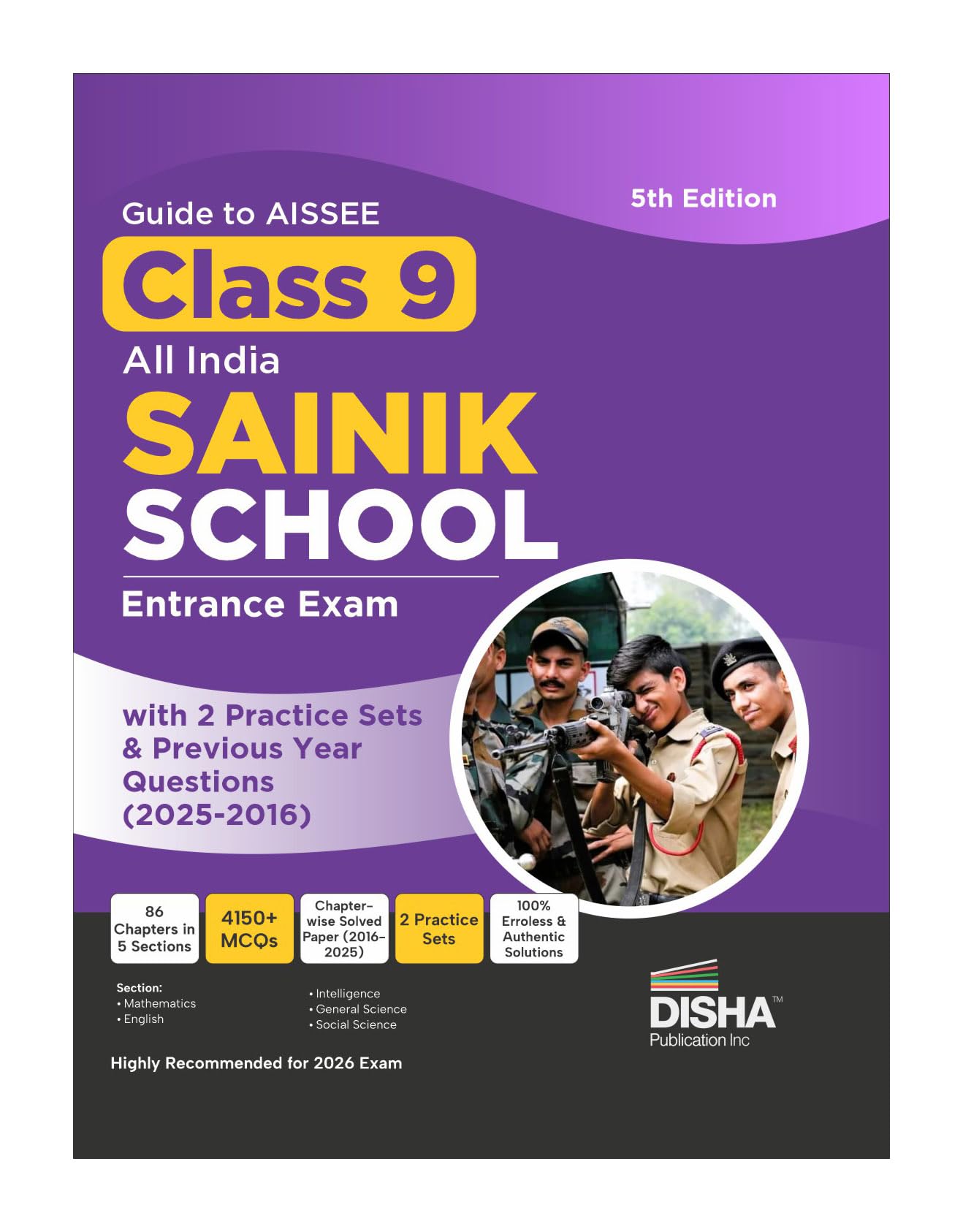 Disha Guide To Aissee Class 9 All India Sainik School Entrance Exam With 2 Practice Sets & Previous Year Questions (20252016 Py
