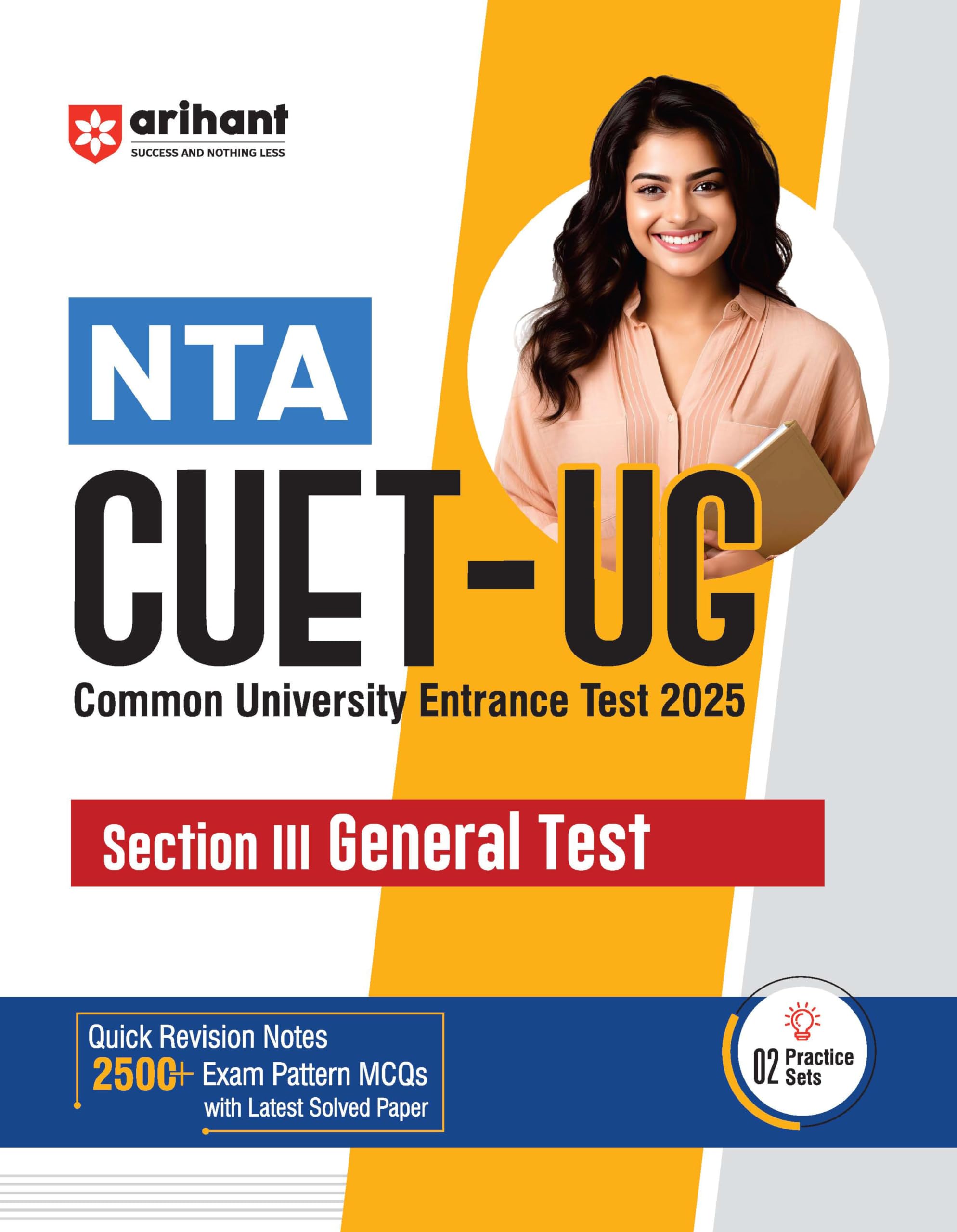 (Old Edition) Arihant Study Guide for NTA CUETUG 2025 Section III General Test
