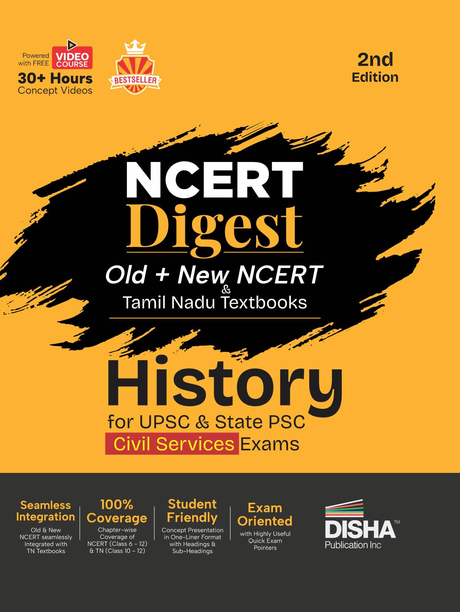 Disha Old + New Ncert Digest History With Tamil Nadu Extract For Upsc & State Psc Civil Services Exams | Ncert Class Vi  Xii & 