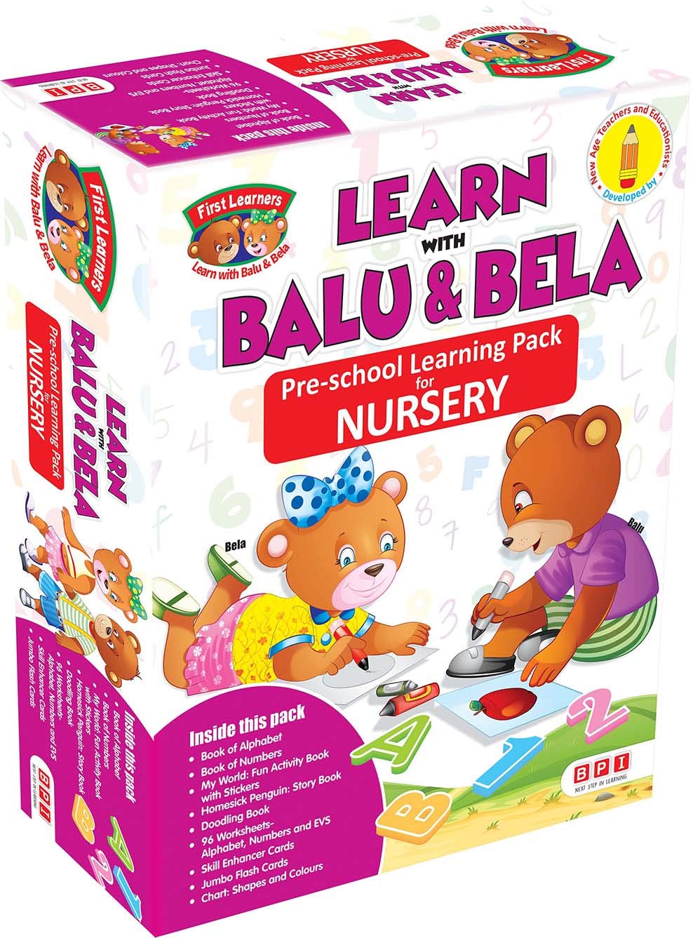 Learn With Balu Bela (Box For All Subject)  For Nursery (Set Of 9 Books)