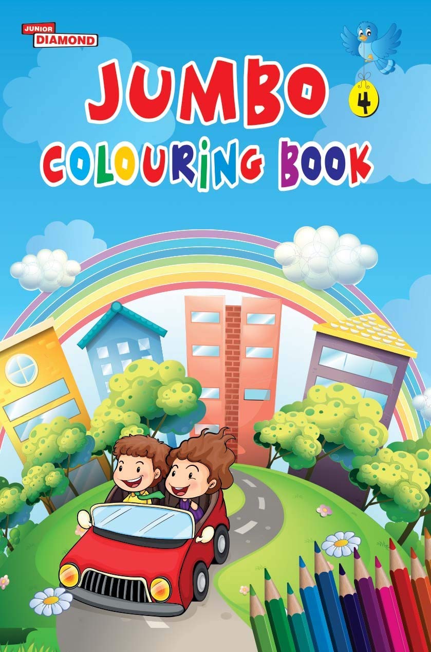Jumbo Colouring Book 4 for 4 to 8 years old Kids Best Gift to Children for Drawing, Coloring and Painting