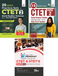 Combo (Set Of 3 Books) Ctet Paper 2 Social Studies & Science  One Liner Pedagogy Master Course With Past 15 YearWise Solved Pa