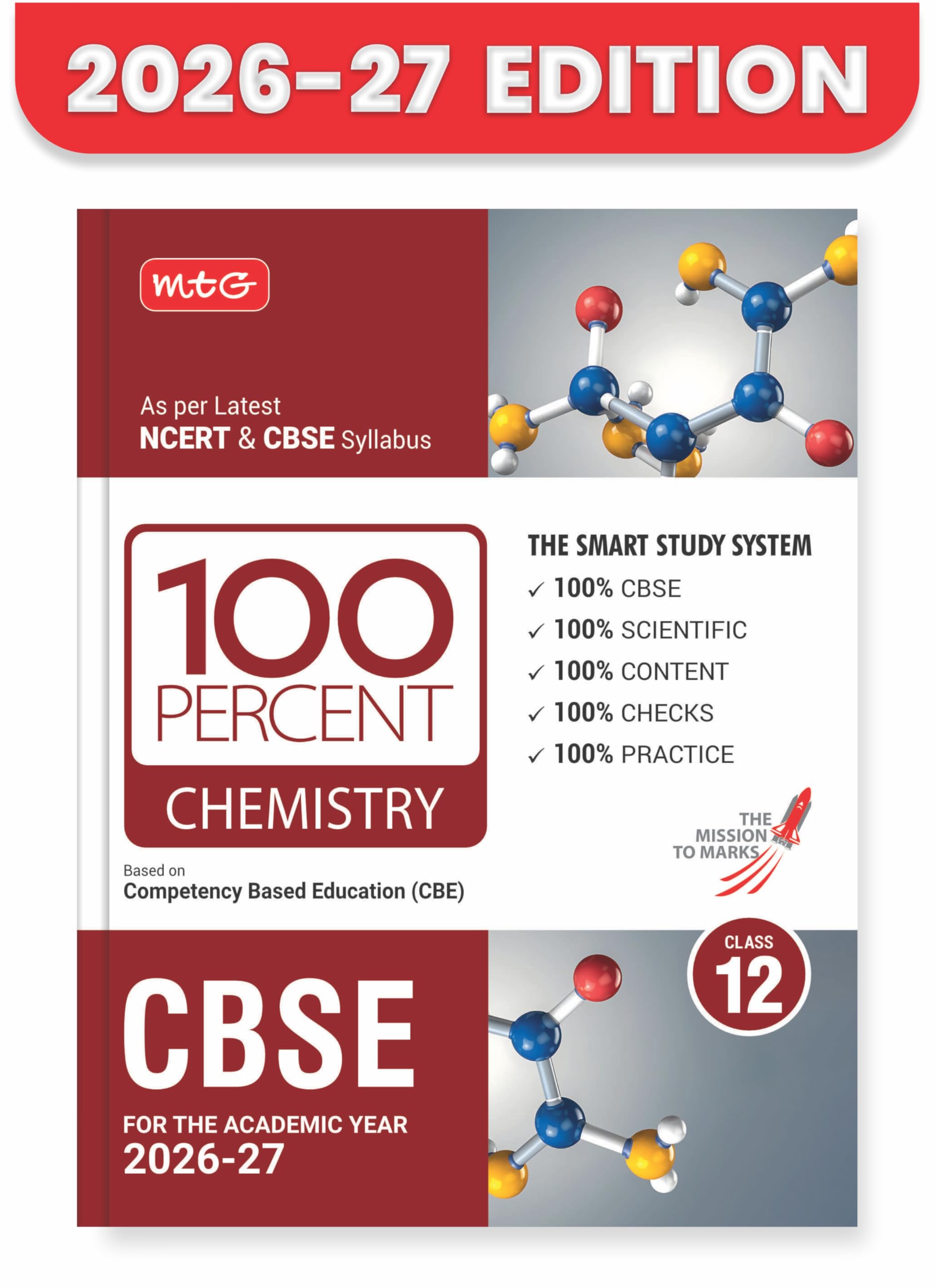 MTG 100 Percent NCERT & CBSE Chemistry Class 12 For 202627 Exam | As Per Revised NCERT Textbooks Syllabus | Theory, Concept Map