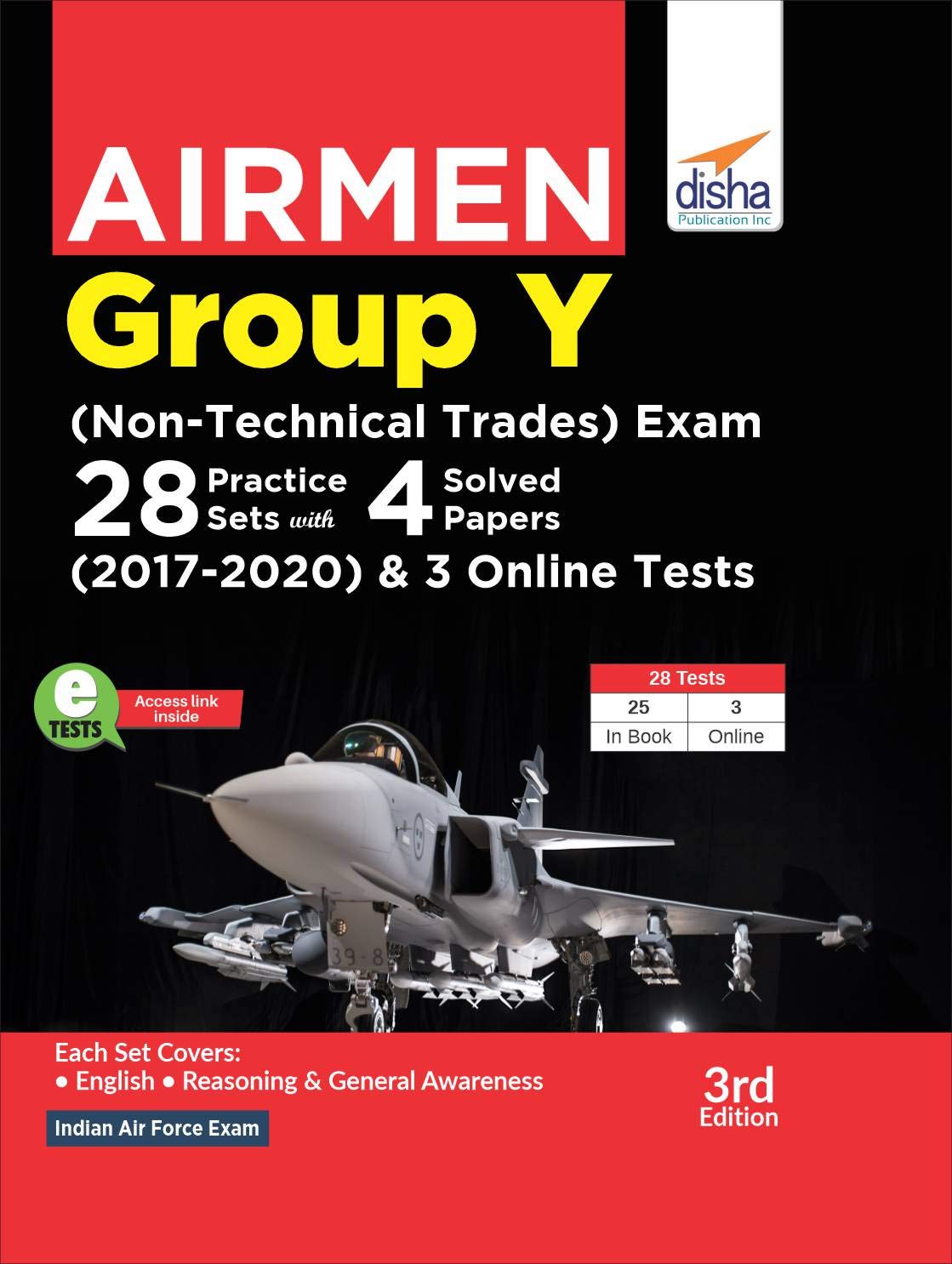 Airmen Group Y (NonTechnical Trades) Exam 28 Practice Sets With 4 Solved Papers (2017  2020) & 3 Online Tests 3Rd Edition