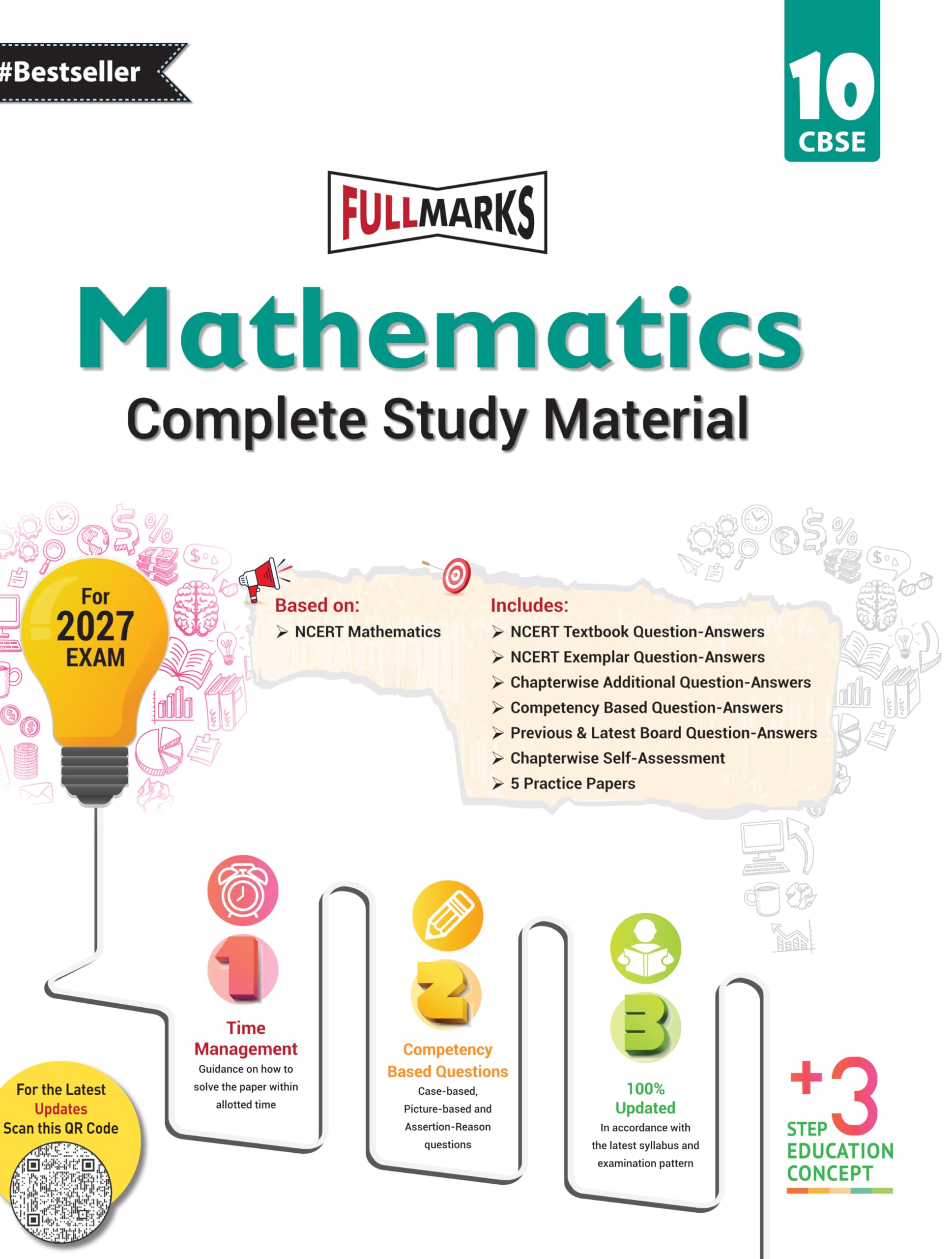 Full Marks Mathematics Complete Study Material Class 10 | Based on New NCERT Mathematics Textbook and CBSE Syllabus | Includes C