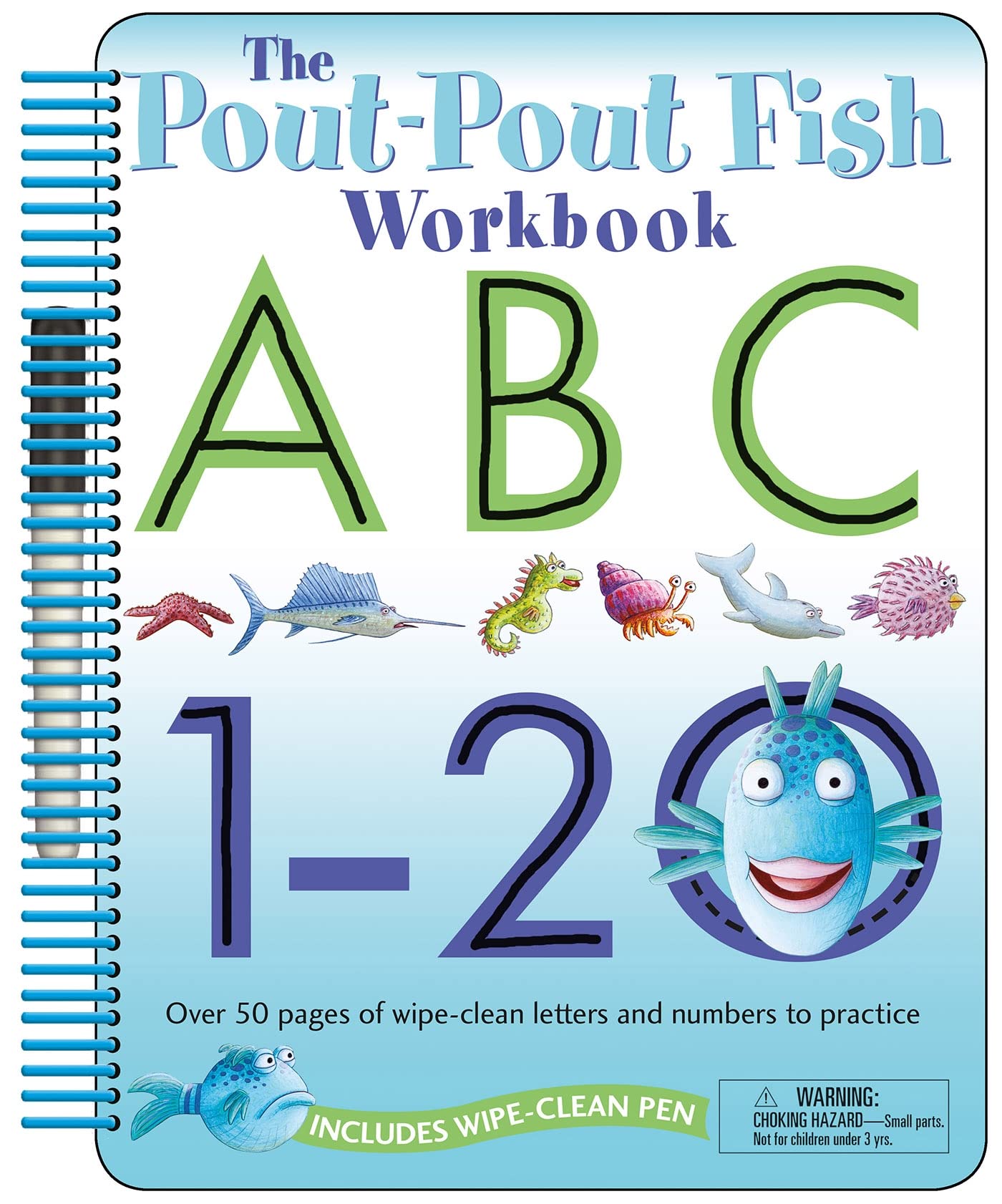 The PoutPout Fish: Wipe Clean Workbook ABC, 120: Over 50 Pages of WipeClean Letters and Numbers to Practice (A PoutPout Fish