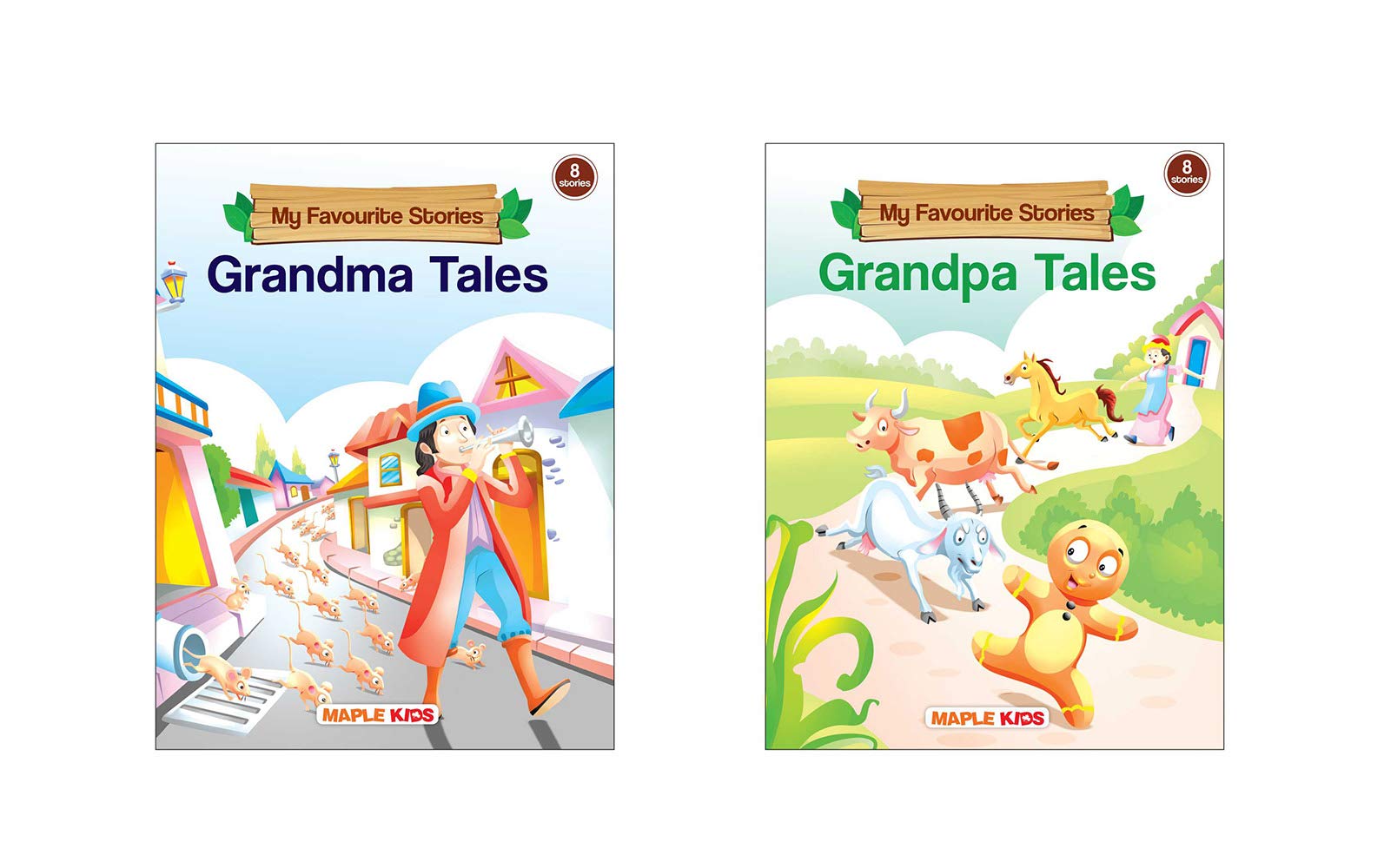 My Favourite Stories (Set Of 2 Books With Colourful Pictures) Story Books For Kids  Grandma Tales, Grandpa Tales