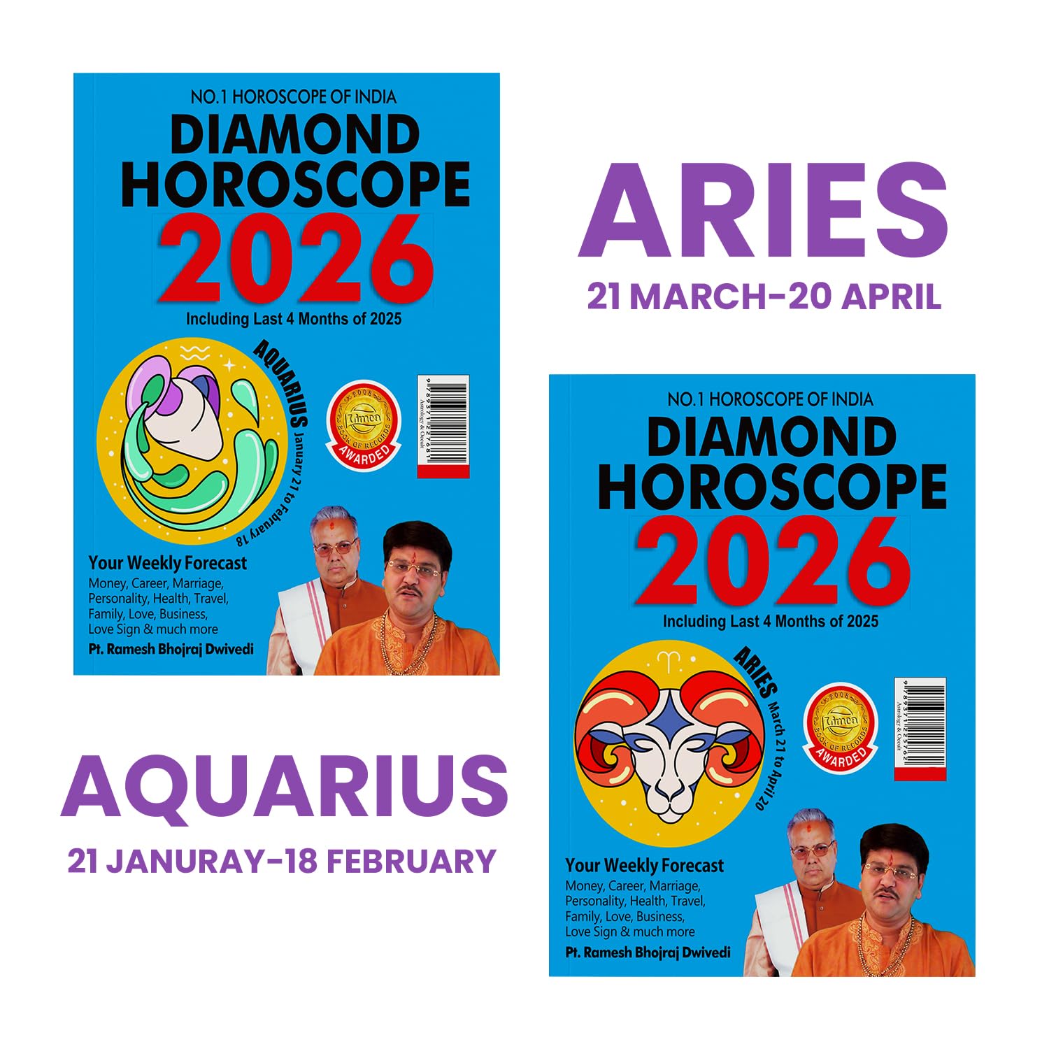 Horoscope 2026 : Sun Sign Book of Aquarius + Aries