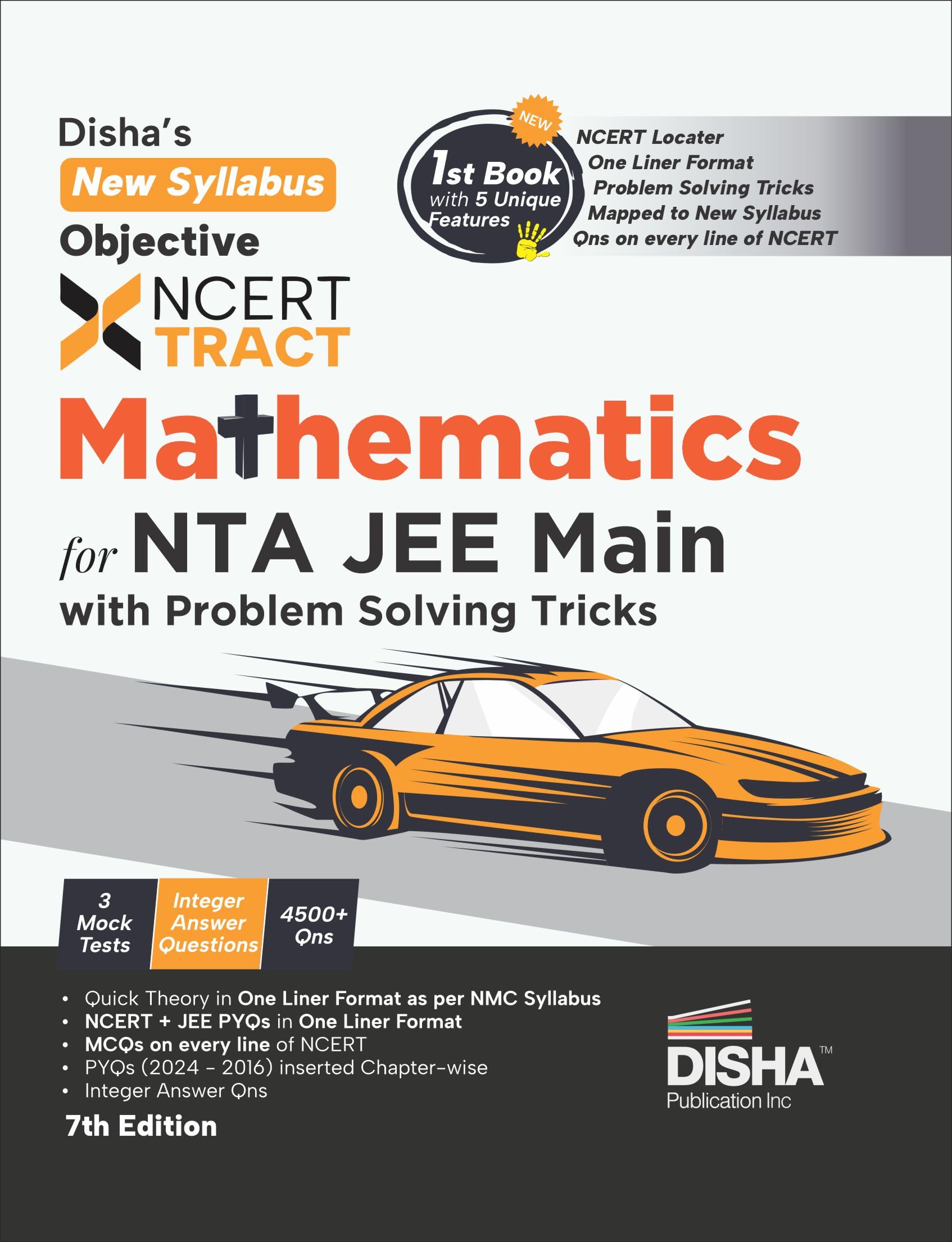 DishaS New Syllabus Objective Ncert Xtract Mathematics For Nta Jee Main 7Th Edition | Useful For Bitsat, Viteee & Advanced |Mc