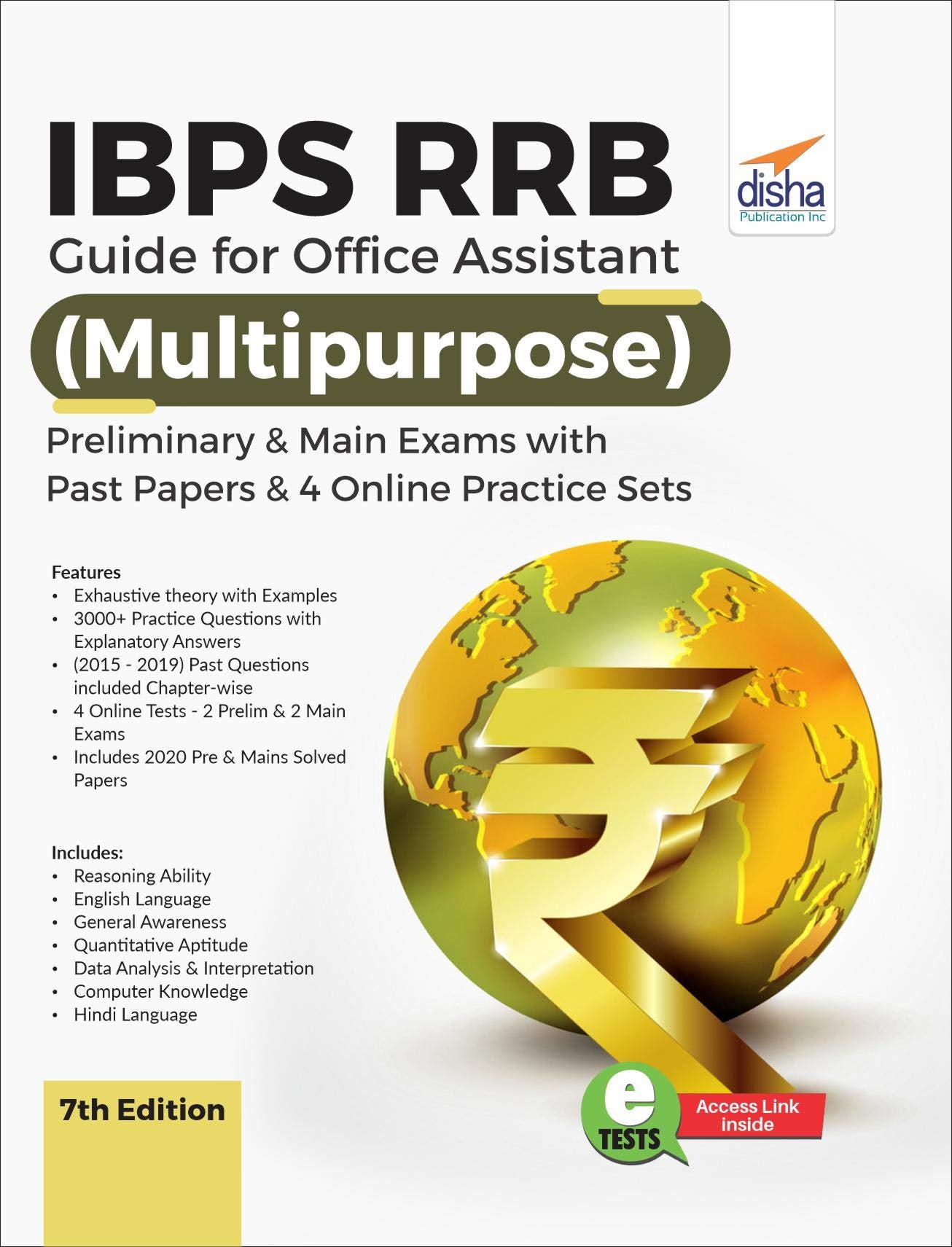 Ibps Rrb Guide For Office Assistant (Multipurpose) Preliminary & Main Exams With Past Papers & 4 Online Practice Sets 7Th Editio