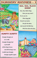 Nr01 | Teachingnest | Nursery Rhymes 1 Chart (50X75Cm) | With Rollers | English [Wall Chart]