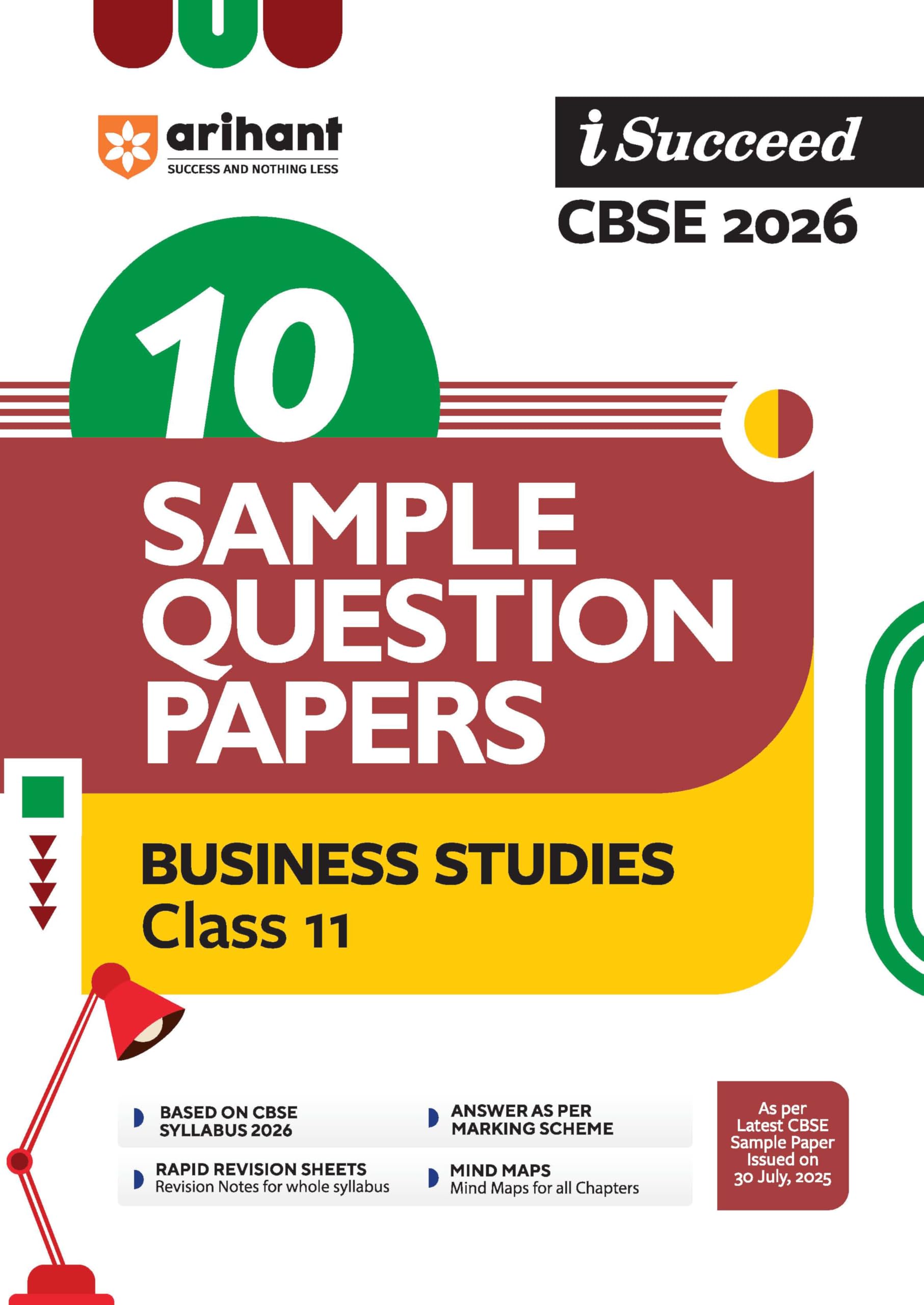 Arihant iSucceed CBSE Sample Question Papers 2026 Business Studies Class 11 | 10 Sample Question Papers | Rapid Revision Sheets