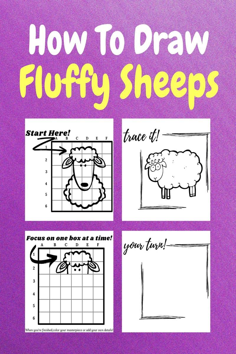 How To Draw Fluffy Sheeps : A StepbyStep Drawing and Activity Book for Kids to Learn to Draw Fluffy Sheeps
