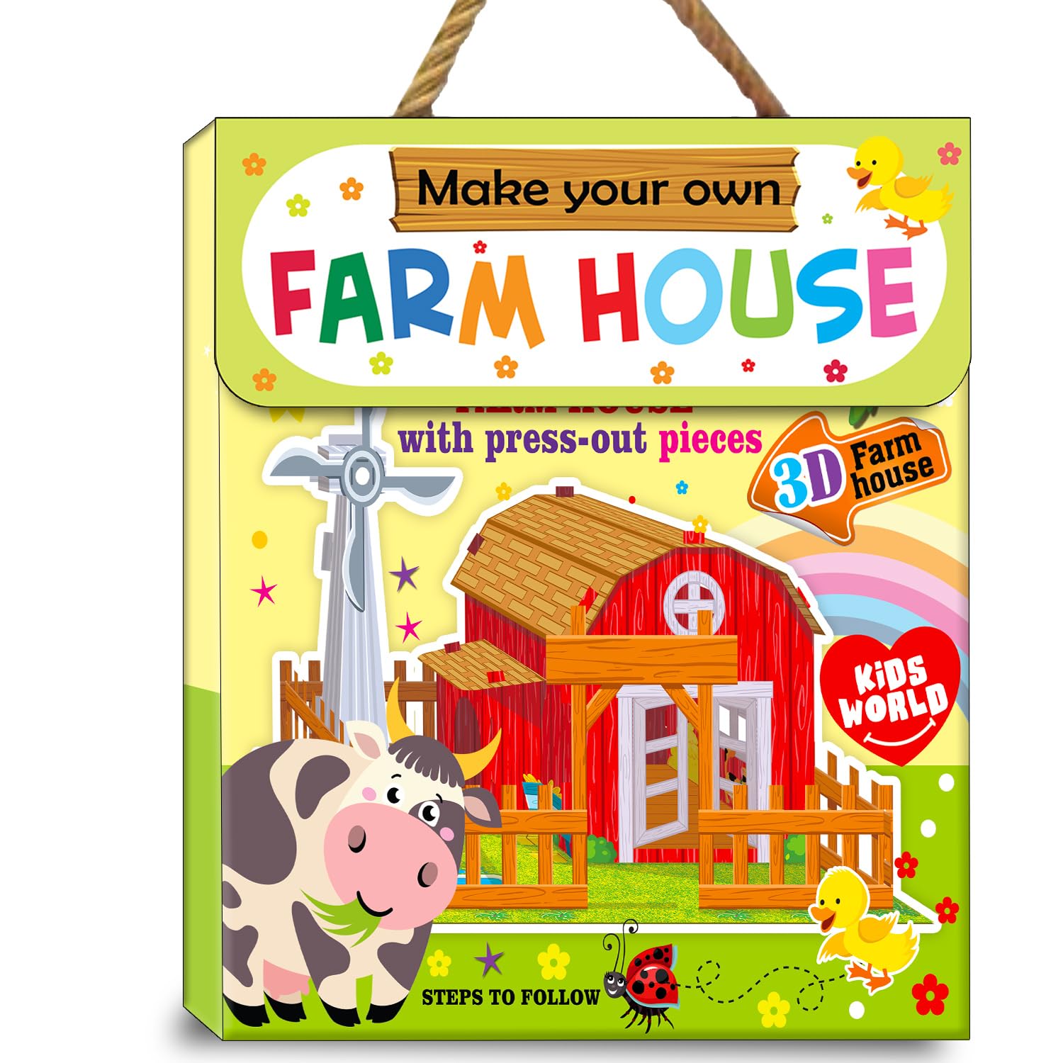 Hello Friend Make Own 3D Model Farm House Book Early Learning Activity for Kids, Children and Toddlers Ideal for Gift  Ages 5+ 