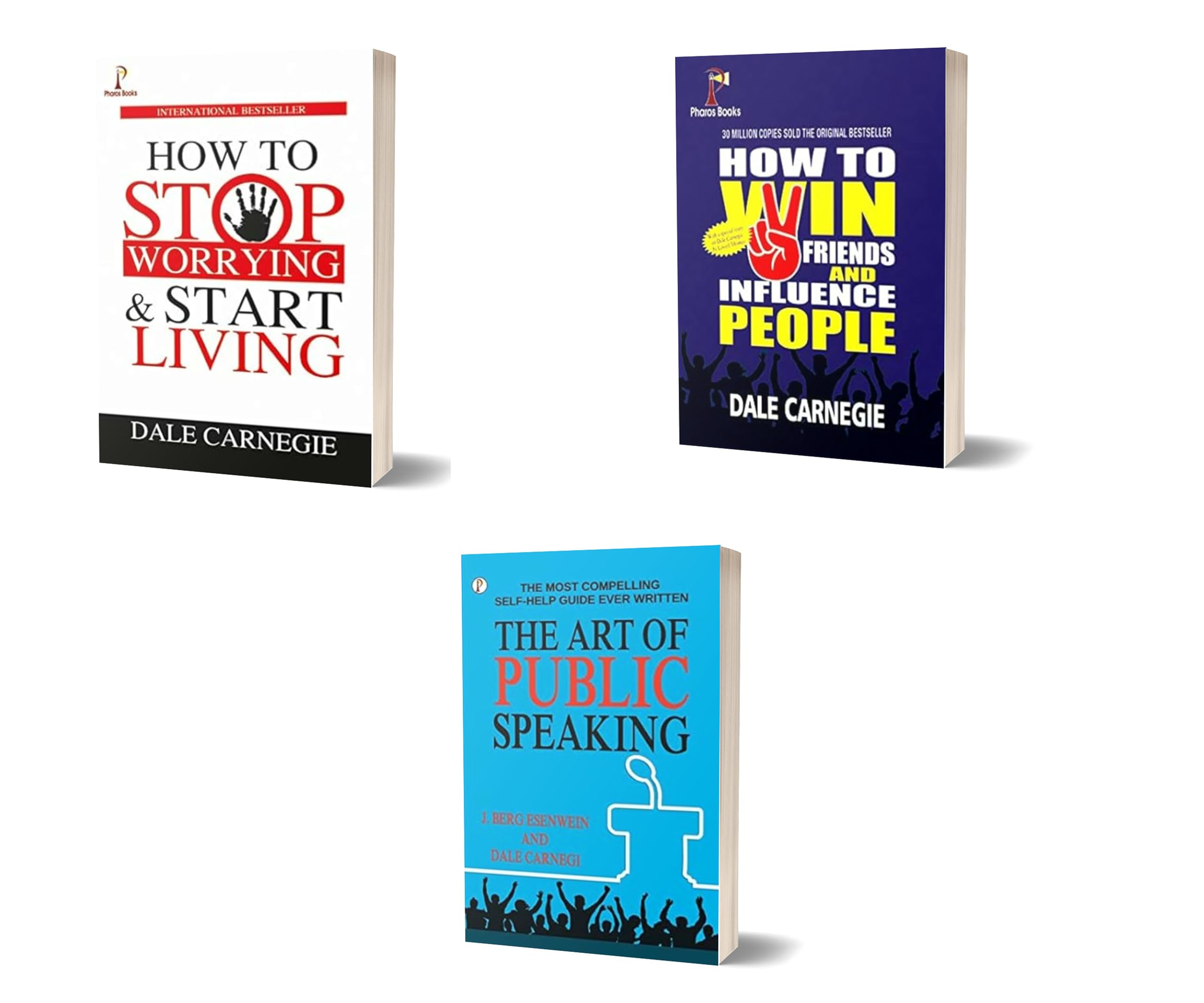 Best of Dale Carnegie (Combo Set of 3 Books) How to Stop Worrying and Start Living + How to Win Friends and Influence People + T
