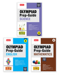 MTG Olympiad PrepGuide Class8 Mathematics, Science & English (Set of 3 Books)  Detailed Theory, IMONSOIEO Previous Years Qu