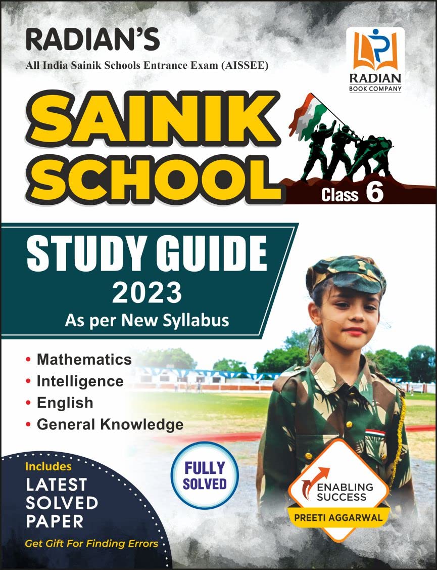 Sainik School Guide Book Class 6 for Entrance Exam 2023 with Solved Question Paper (English Medium)