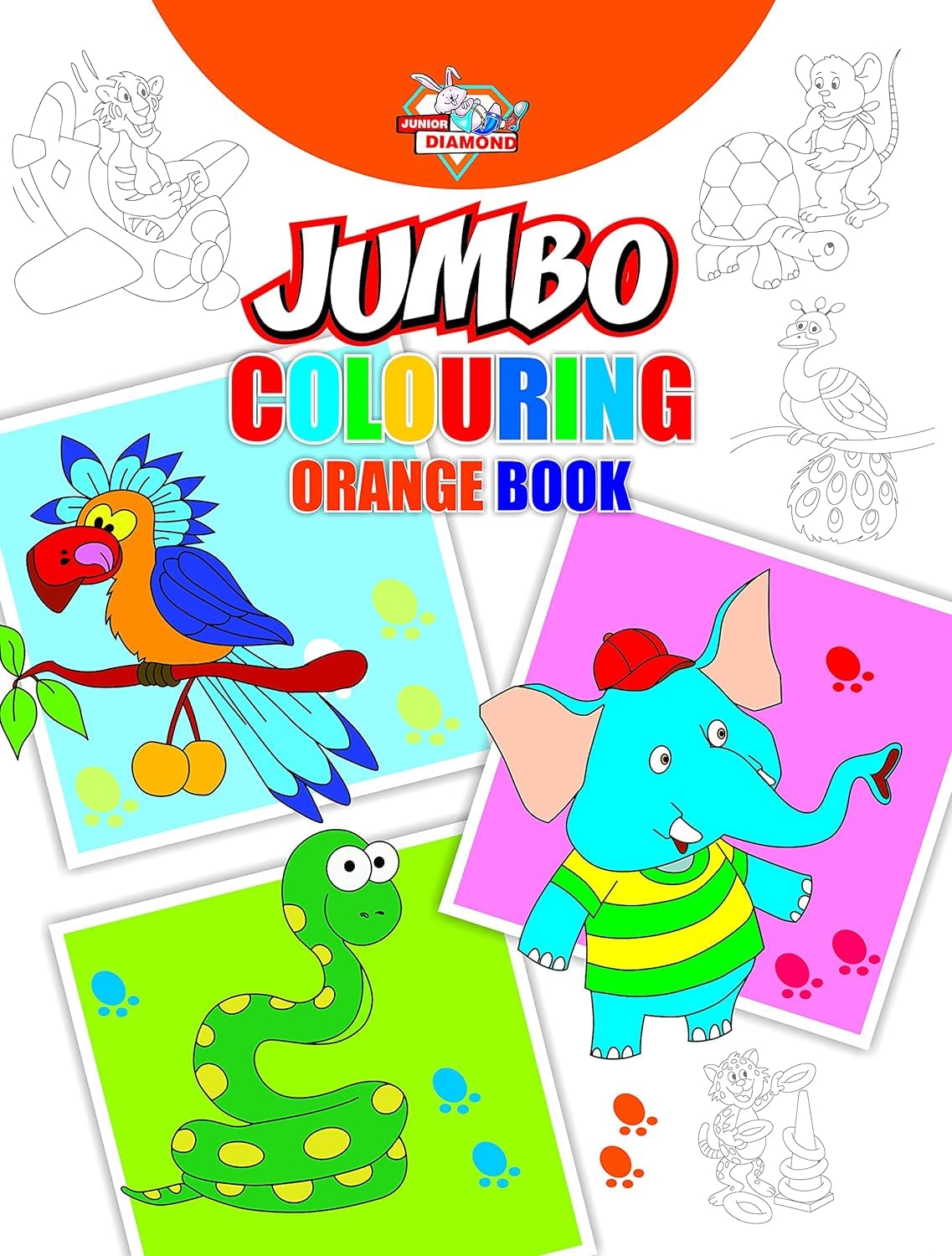 Jumbo Colouring Orange Book for Kids  Best Gift to Children for Drawing, Coloring and Painting (Bengali Edition)