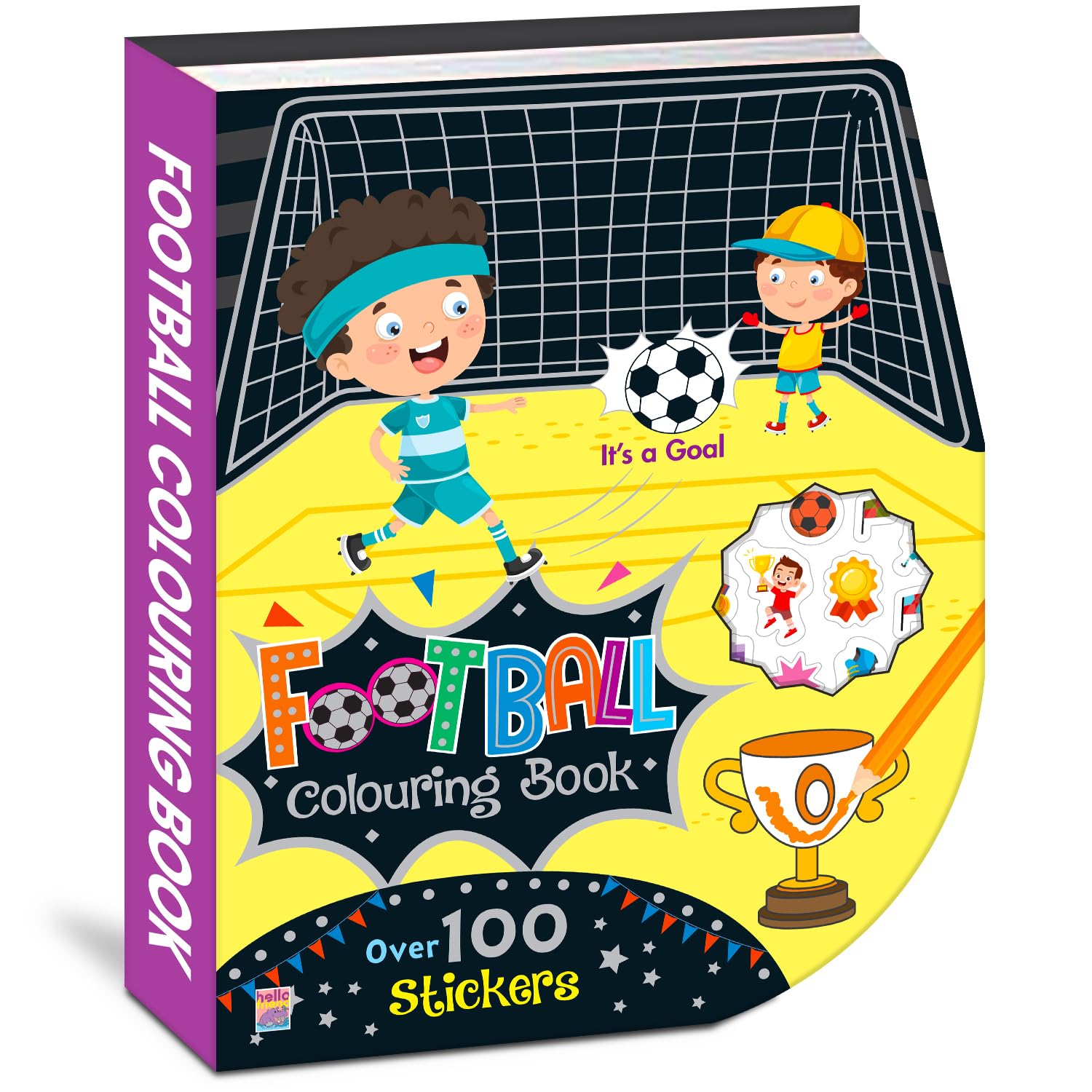 Boy Football Fun Colouring Sticker Activity Book with Over 100 Stickers for Kids, Children and Toddlers Ages 2+ Years: Football 