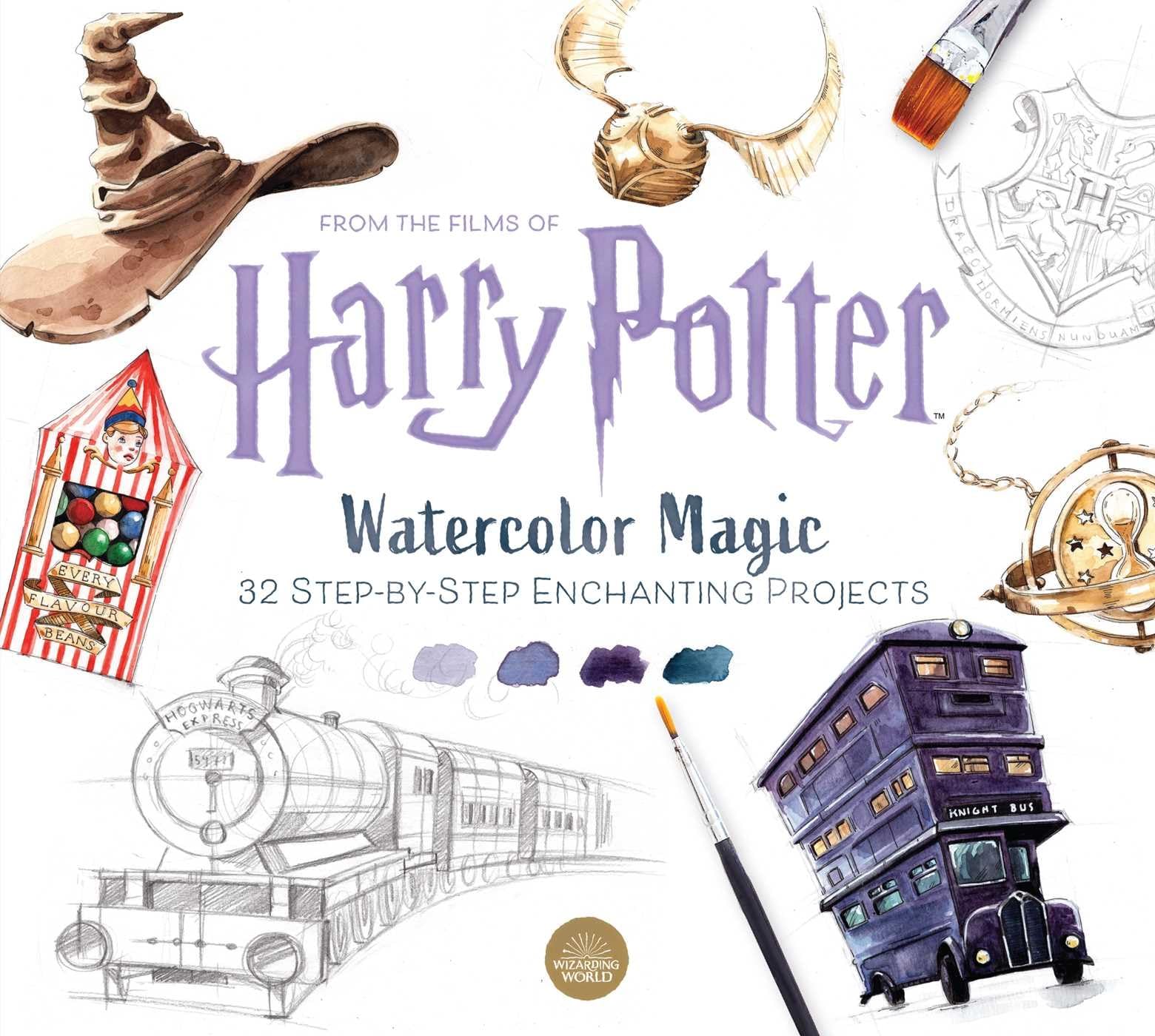 Harry Potter Watercolor Magic: 32 StepbyStep Enchanting Projects (Harry Potter Crafts, Gifts for Harry Potter Fans)