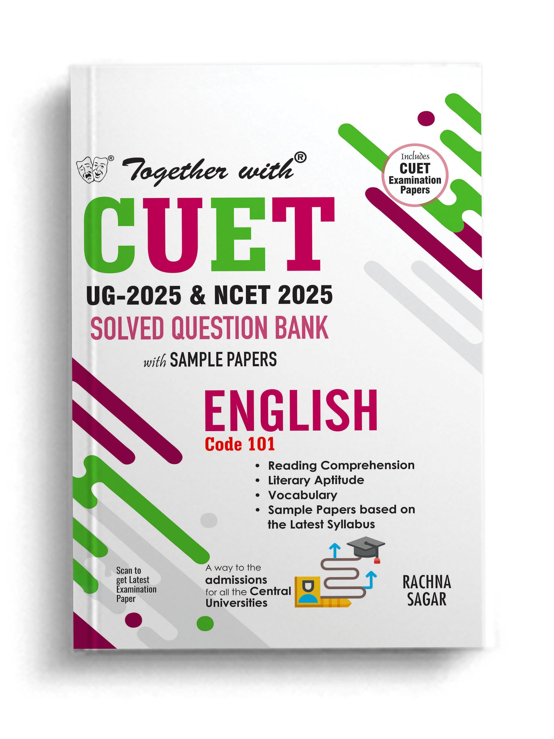 Together With CUET UG Entrance Exam Books 202526 English Solved Question Bank With Sample Paper