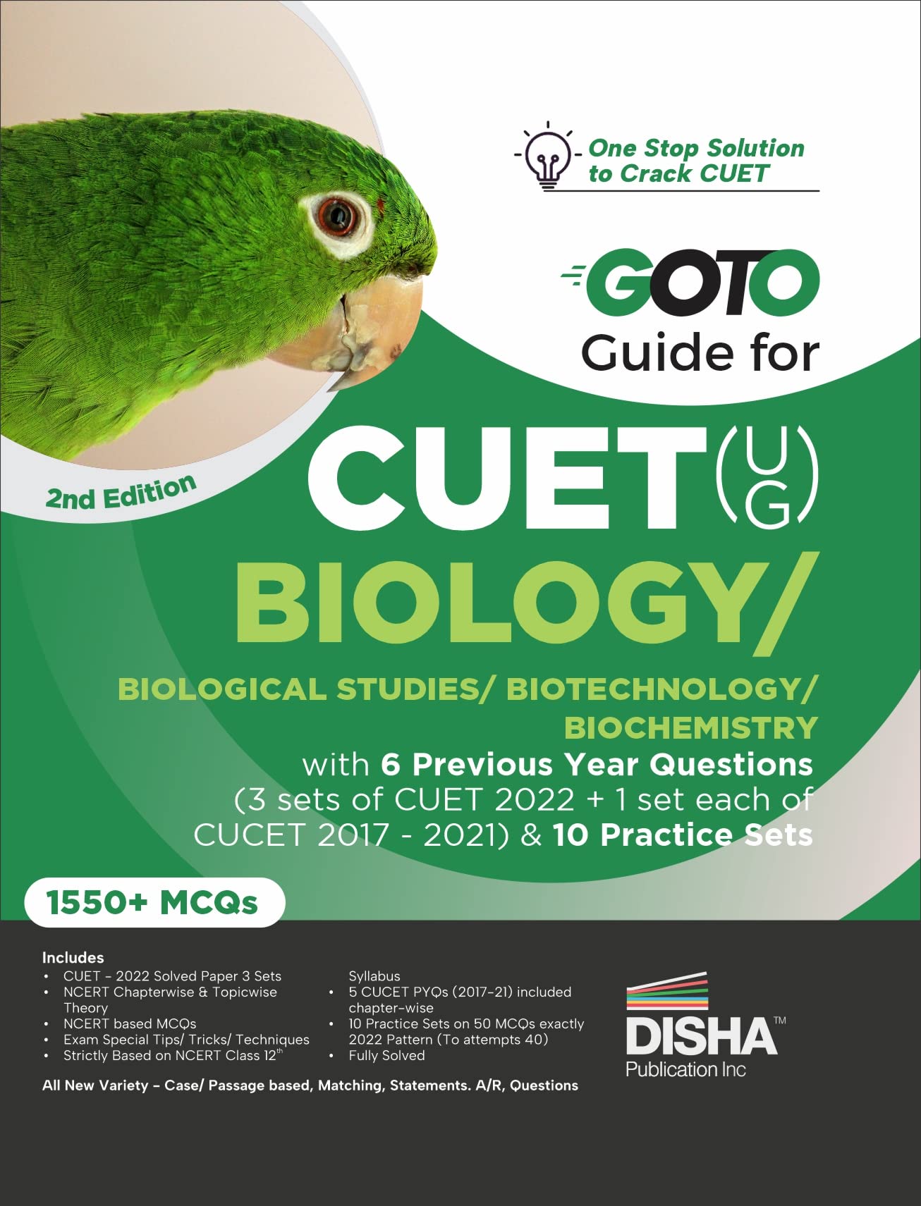 Go To Guide For Cuet Ug Biology/ Biological Studies/ Biotechnology/ Biochemistry With 6 Previous Year Questions 3 Sets Of Cuet 2