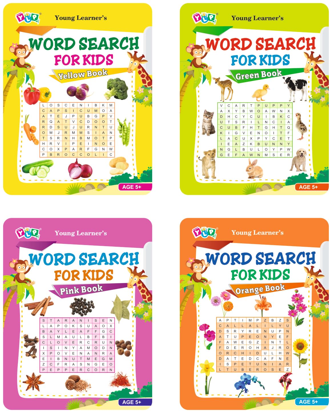 Word Search For Kids(Set Of 4 Books): Word Search Books For Age 3+ | Activity Word Search Book For Kids | Early Learning | Enhan