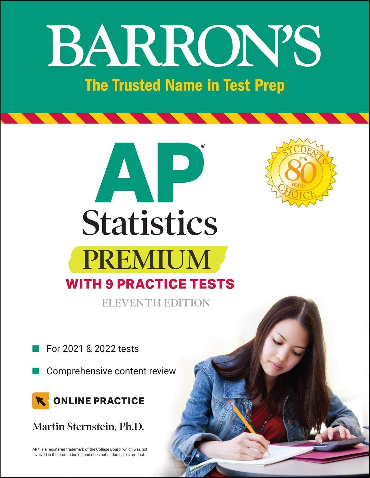 AP Statistics Premium: With 9 Practice Tests (Barrons Test Prep)