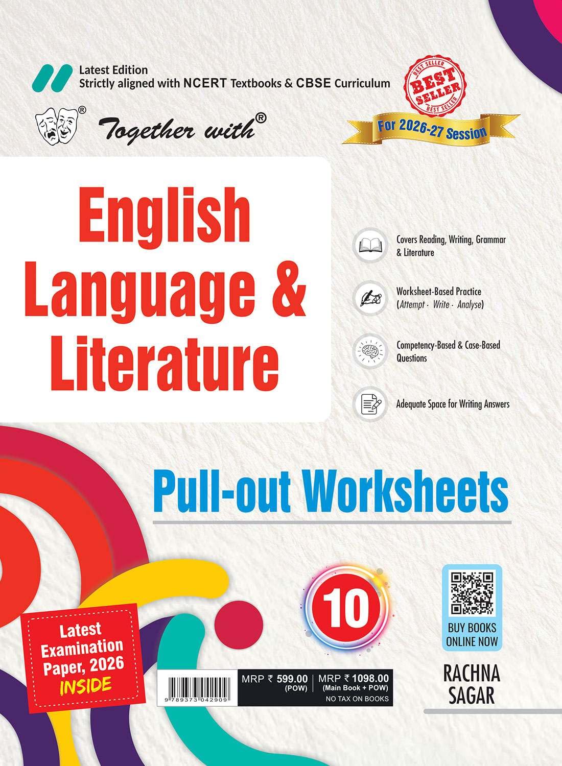 Together with CBSE Question Bank for Class 10 English Language & Literature PoW 10 202627|With Competencybased questions, Prac