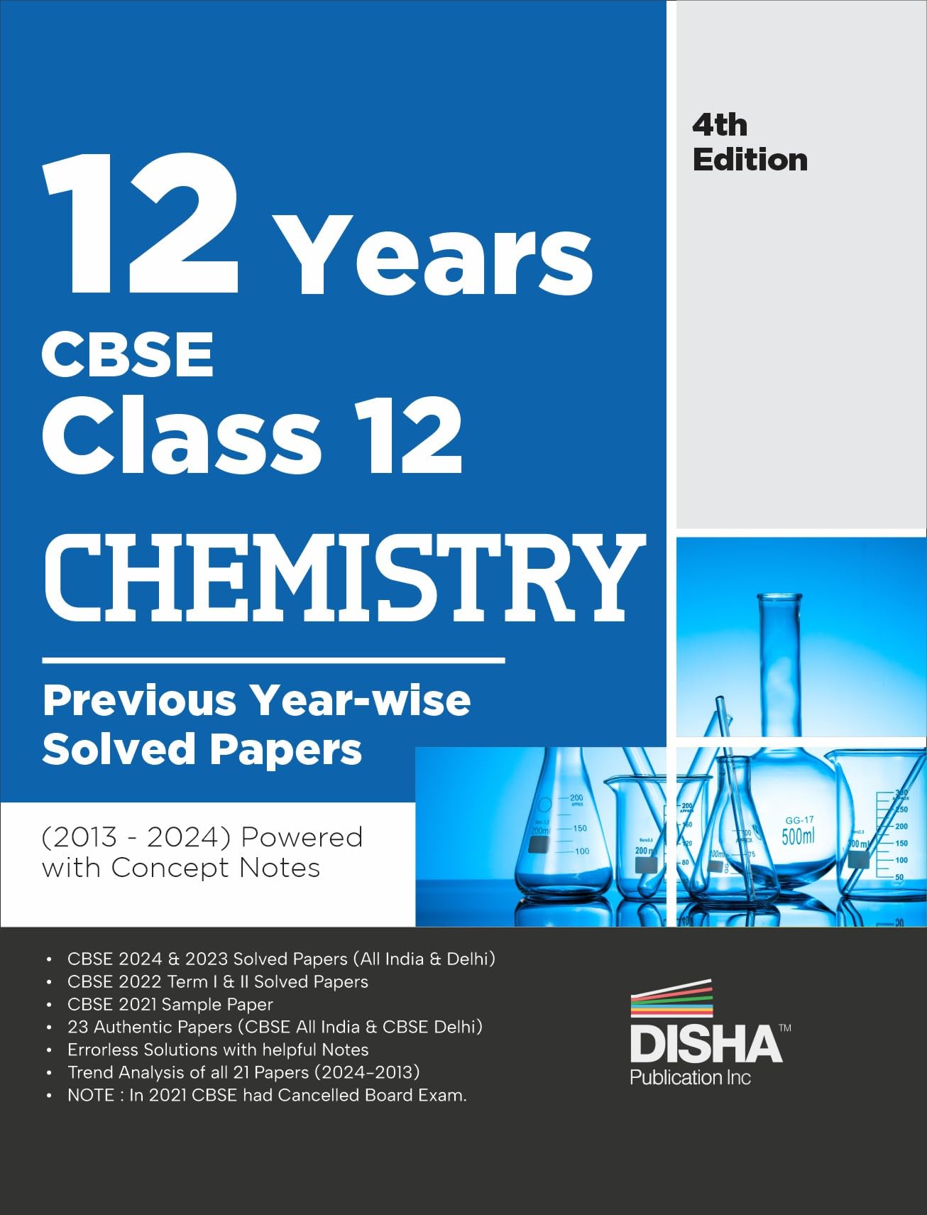 12 Years Cbse Class 12 Chemistry Previous YearWise Solved Papers (2013  2023) Powered With Concept Notes 4Th Edition | Previou