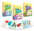 Gurukanth Premium 3In1 Brain Boosting NonTearable Flash Cards For Kids | 84 Laminated Cards | 1+ Years | Early Learning Monte