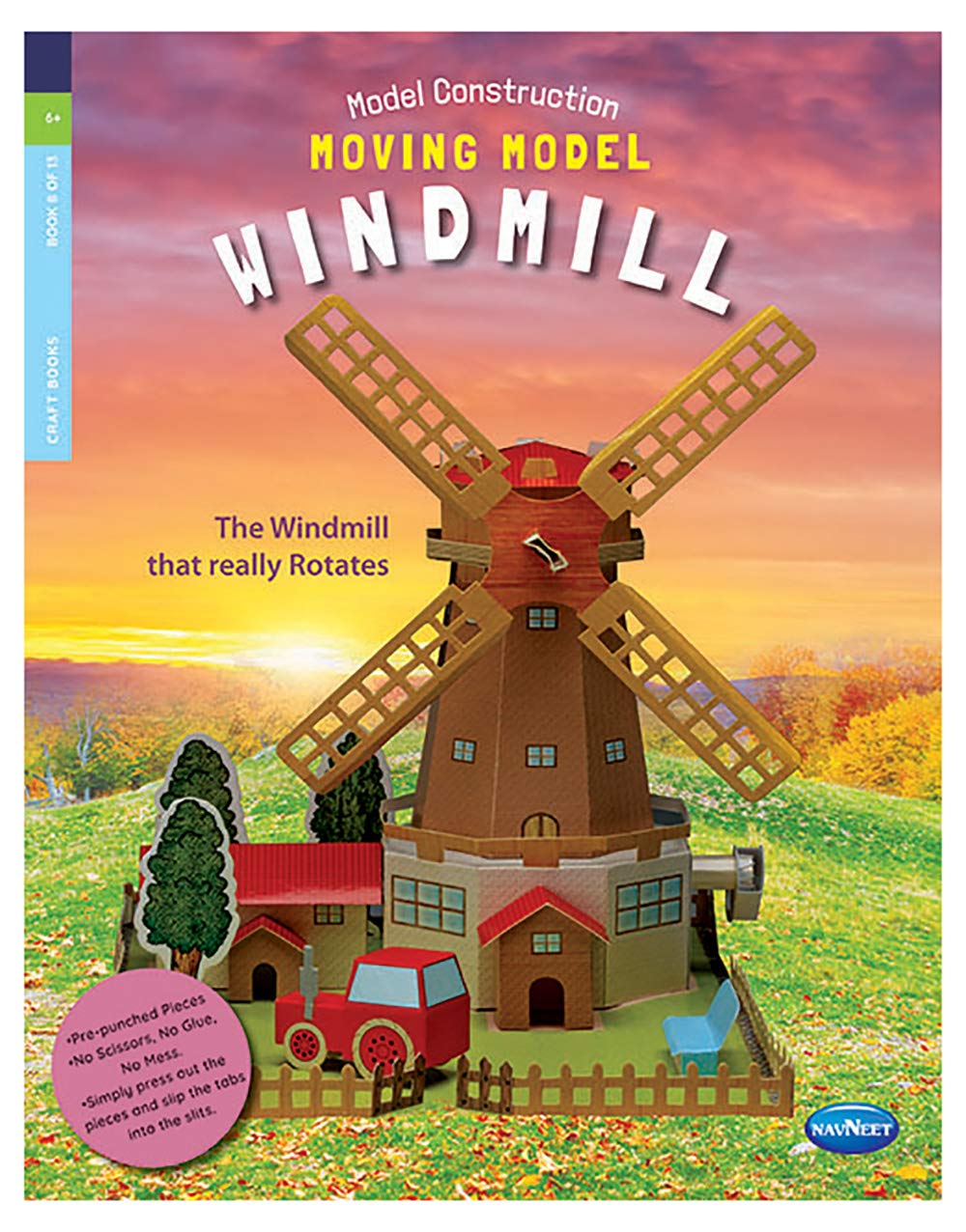Navneet Model Construction Moving Model Wind Mill Stem Learning Book  3D Paper Models For Kids  Fun Diy Crafts  School Proje