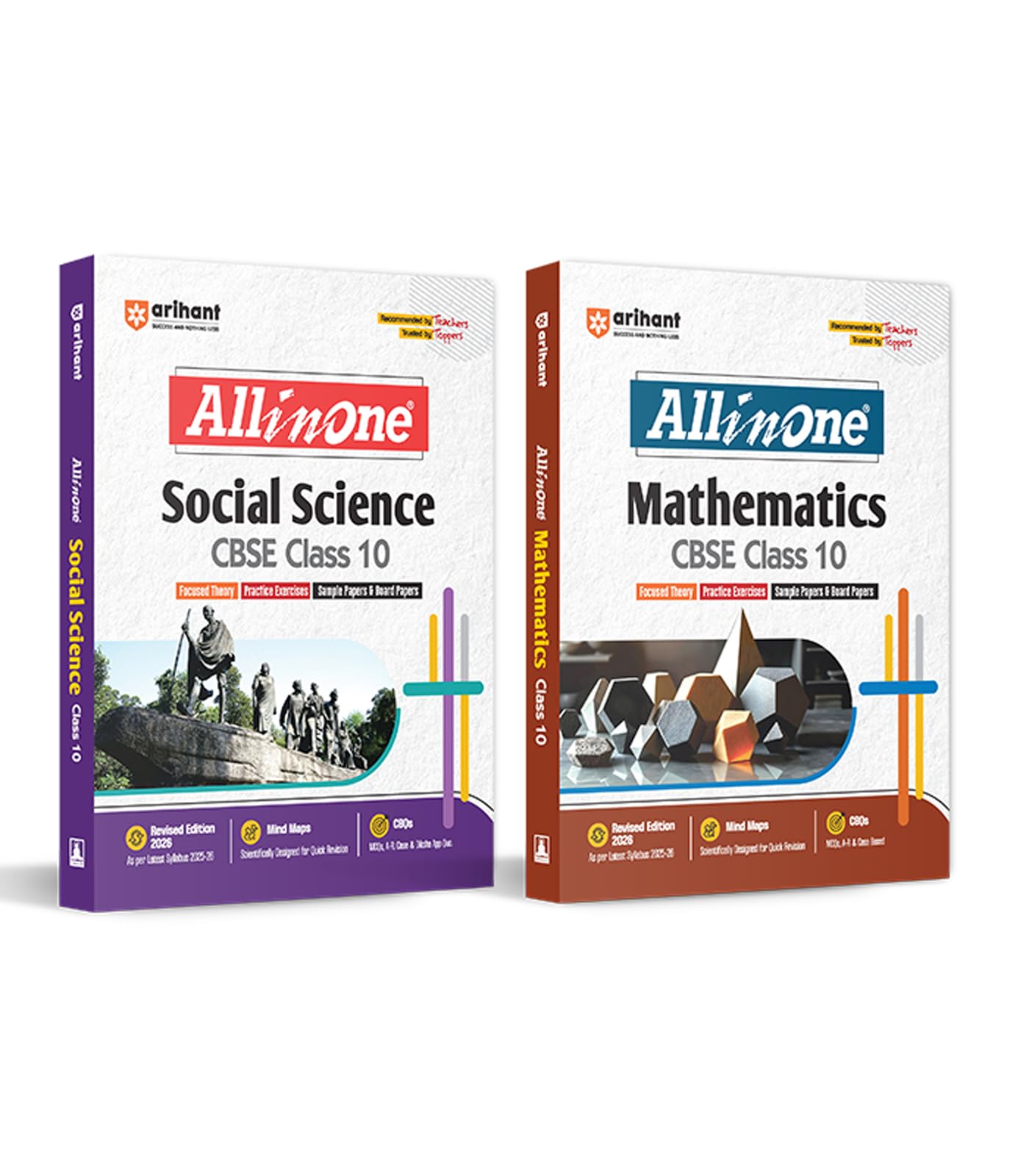 Arihant All In One Mathematics, Social Science Class 10th Based On Latest NCERT For CBSE Exams 202526 (Set of 2 Books)
