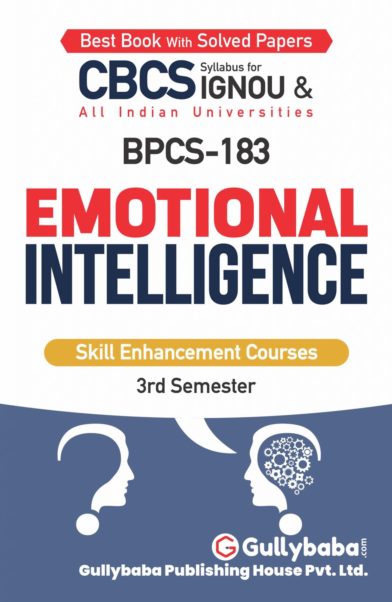Gullybaba IGNOU BAG 3rd Sem BPCS183 Emotional Intelligence in English  Latest Edition IGNOU Help Book with Solved Previous Yea