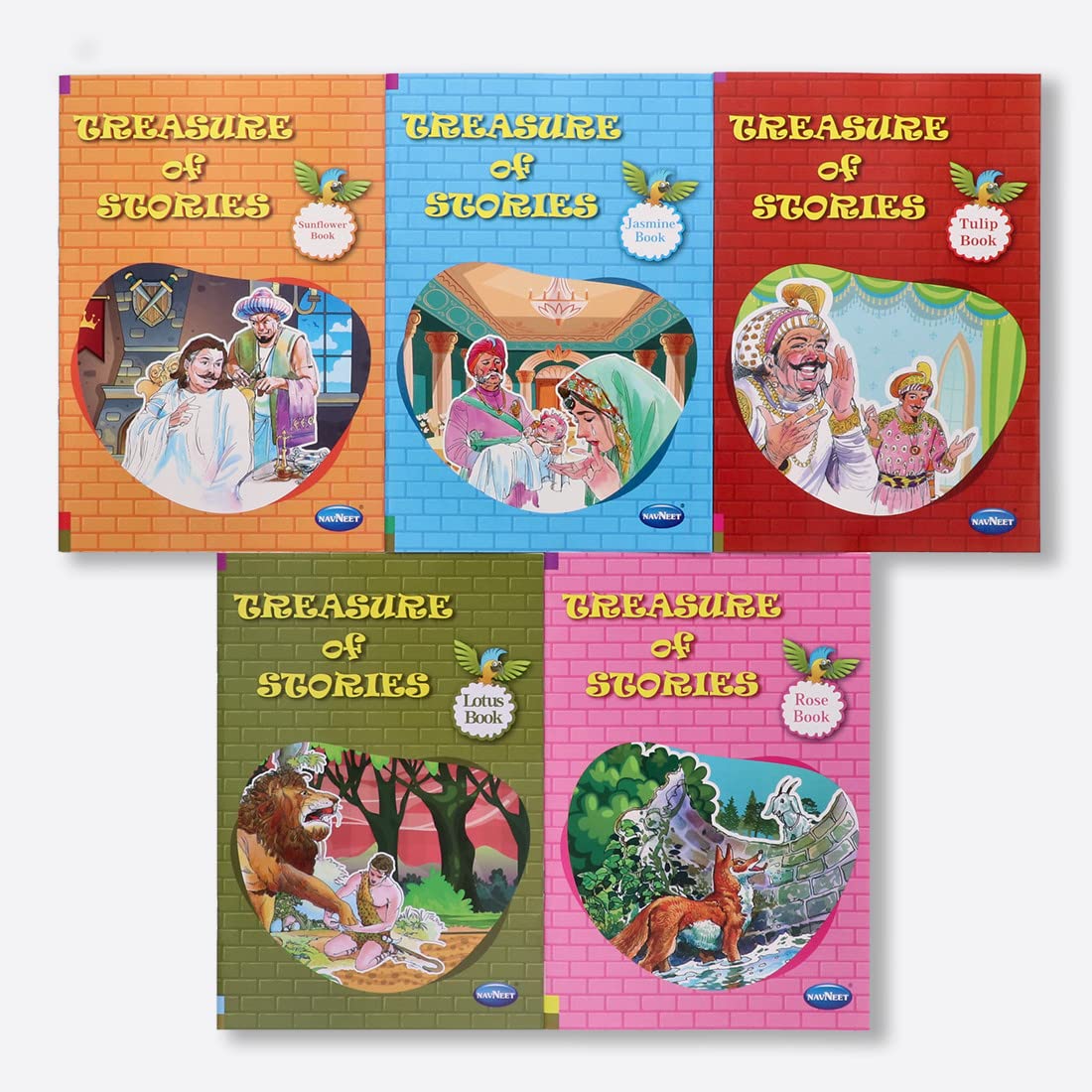 Navneet Treasure Of Stories 5 BooksColourful IllustrationsRead Aloud Stories Classic Stories With Morals30+ Bedtime Stories