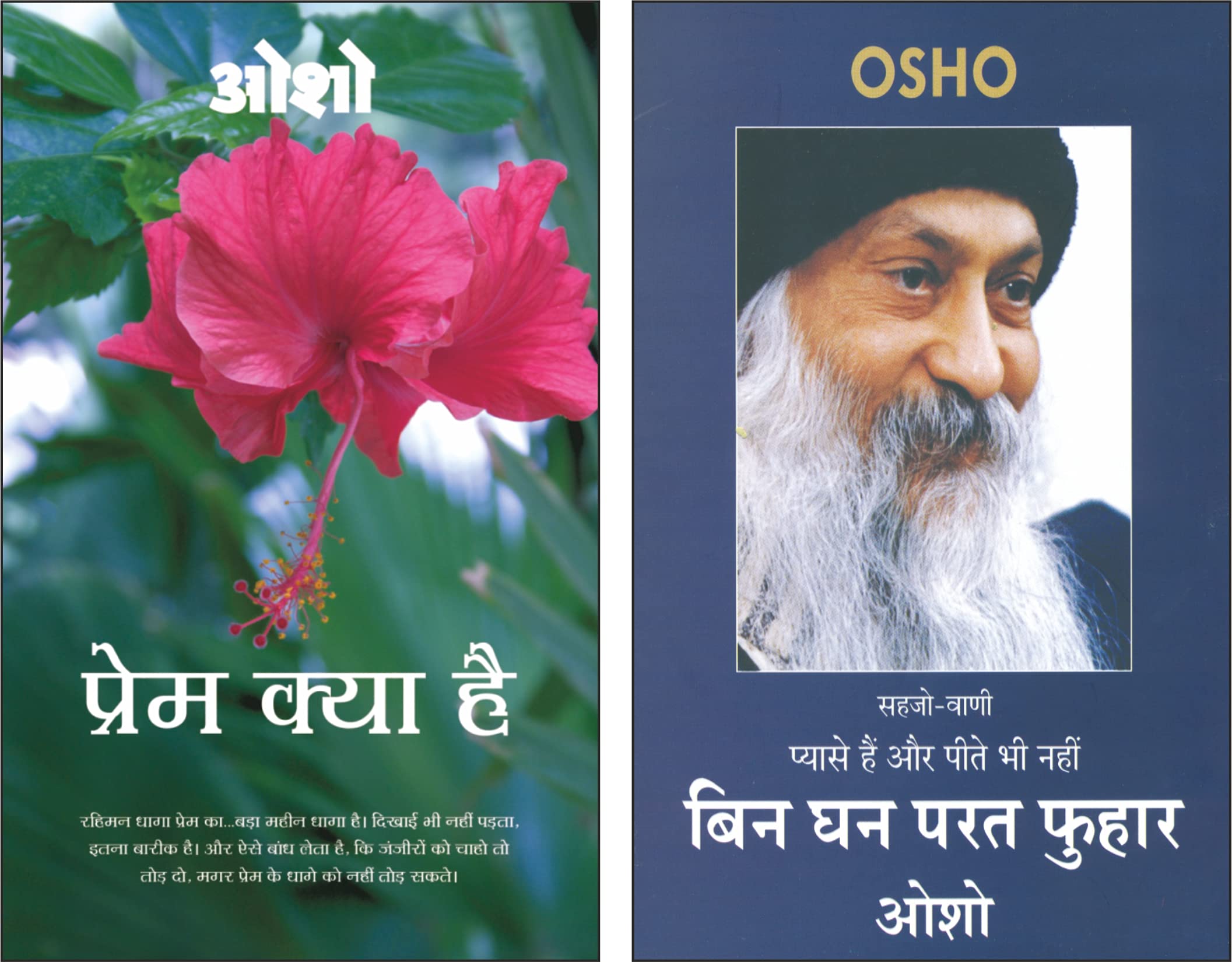 Set Of 2 Osho Sahitya Books In Hindi |   |    | Prem Kya Hai In Hindi And     | Bin Ghan Parat Fuhar In Hindi