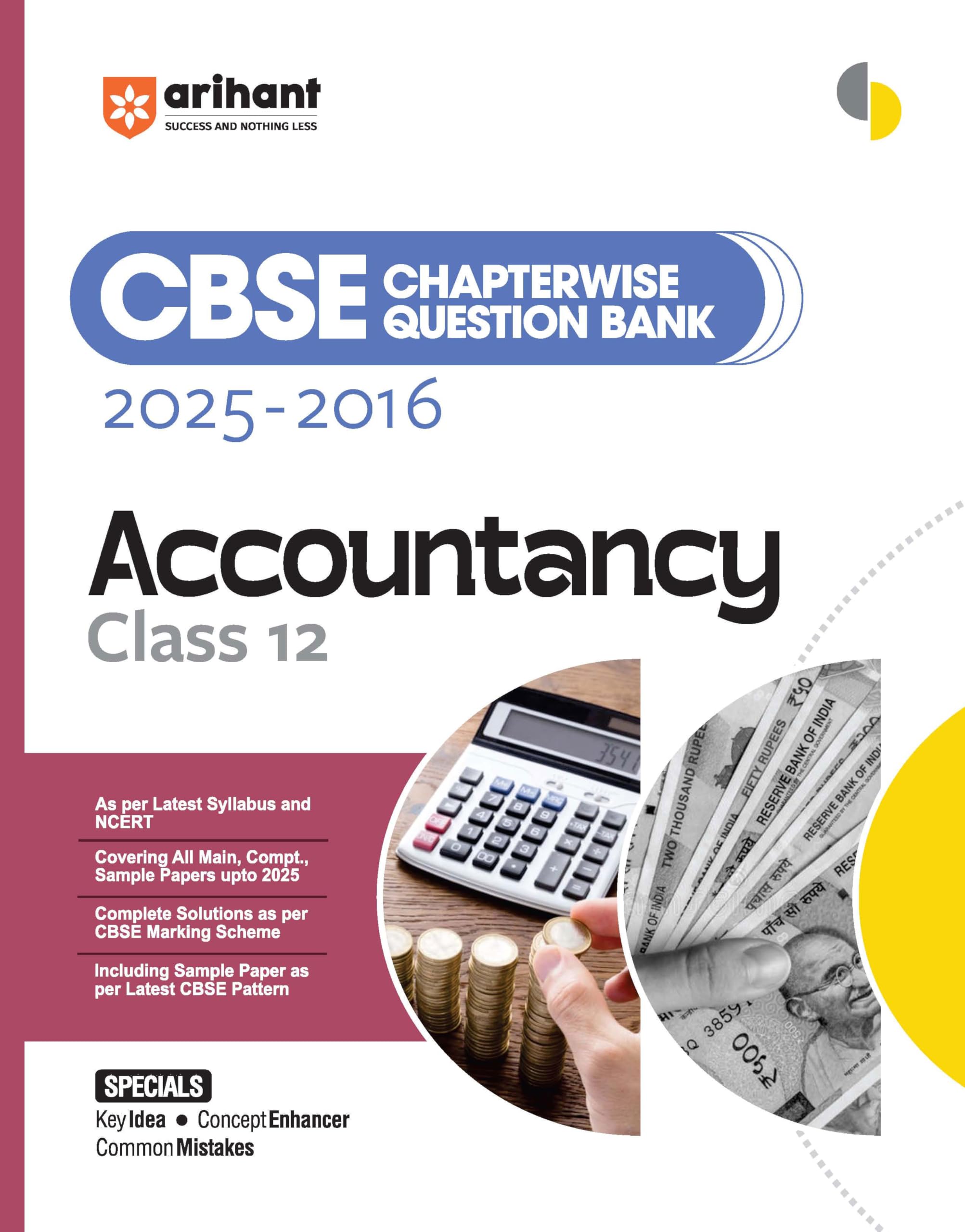 Arihant Cbse Chapterwise Question Bank 20252016 For Class 12 Accountancy | Latest Syllabus | Includes Solved Papers, Sample Pape