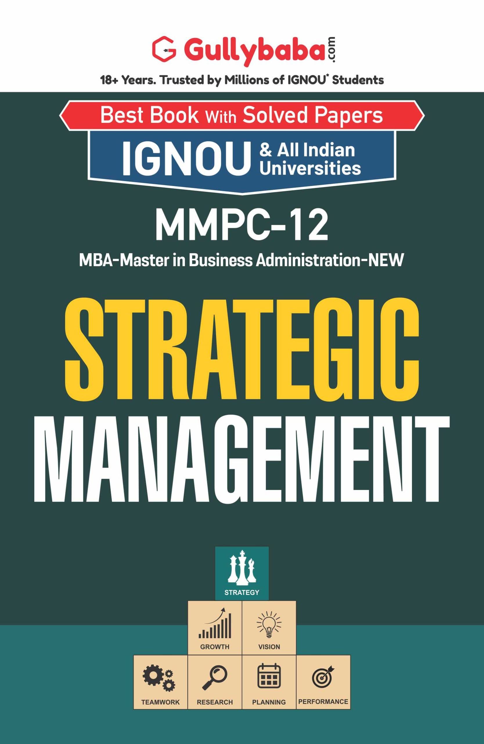 Gullybaba IGNOU CBCS MBA (New) 2nd Sem MMPC12 Strategic Management in English