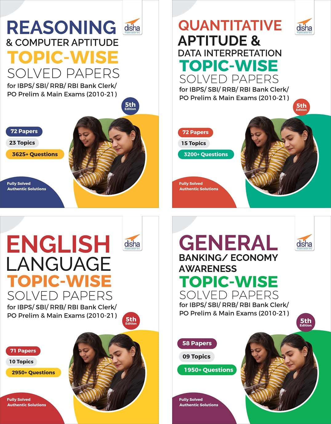 Reasoning/ Quantitative Aptitude/ English/ General Awareness TopicWise Solved Papers For Ibps/ Sbi/ Rrb/ Rbi Bank Clerk/ Po Pre