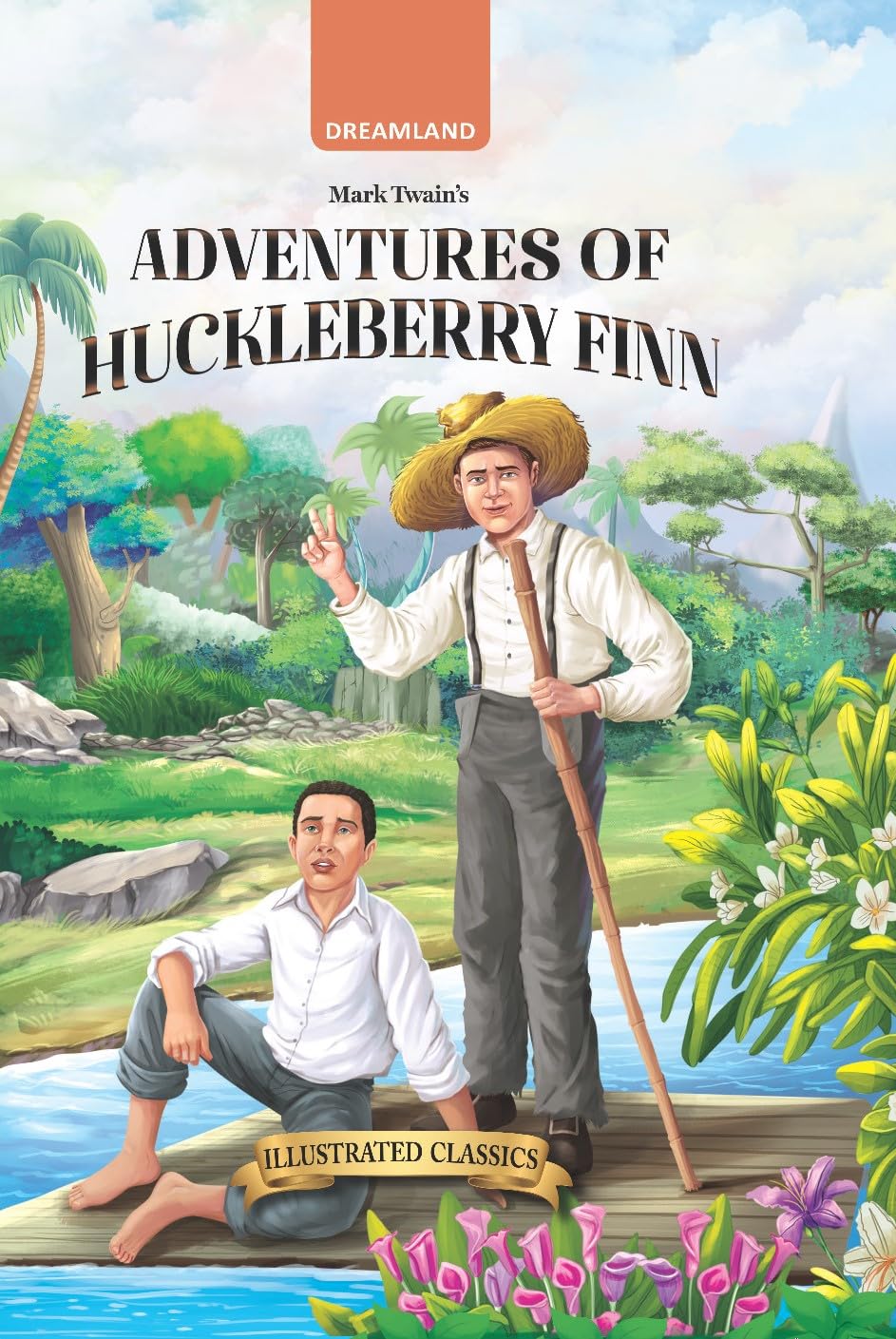 Adventures of Huckleberry Finn  Illustrated Abridged Classic for Children Age 8 to 15 | EasytoRead Book with Practice Questio