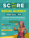 Disha Score 100 Social Science Cbse Class 10Th 12 Previous YearWise Solved Papers (2013  2024) With Revision Cheat Sheets 4Th 