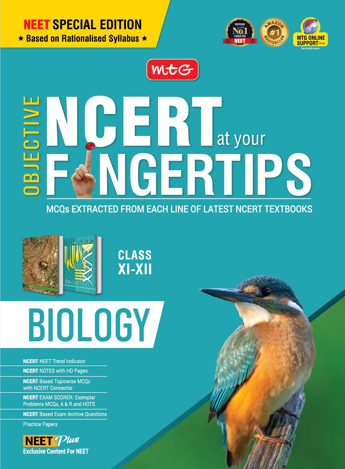 MTG Objective NCERT at your FINGERTIPS Biology  NCERT Notes with HD Pages, Exam Archive & MCQs | Based on NMC NEET Rationalised