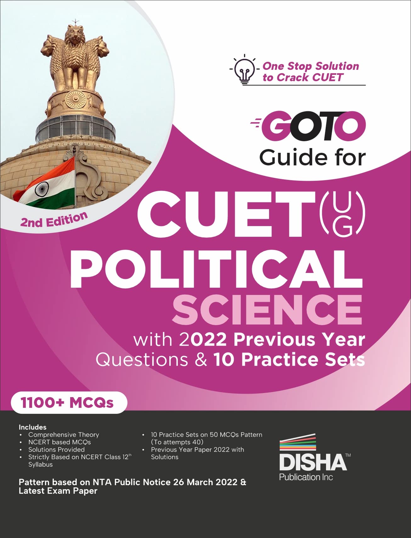 Go To Guide For Cuet (Ug) Political Science With 2022 Previous Year Questions & 10 Practice Sets 2Nd Edition|Central Universitie