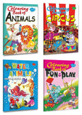 Set Of 4 Colouring Books For Children  Animals, Circus, Water Fun And Fun And Play