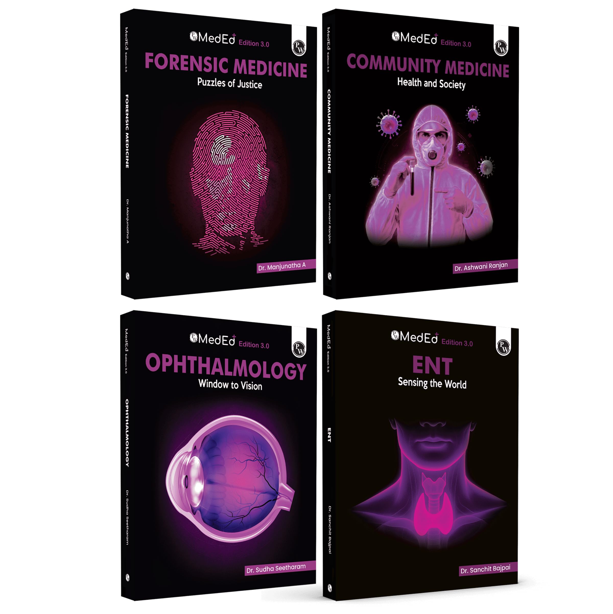 PW MedEd 3.0 MBBS 3rd Prof Year Notes | Forensic Medicine & Toxicology (FMT), Community Medicine, Ophthalmology, ENT Notes Combo